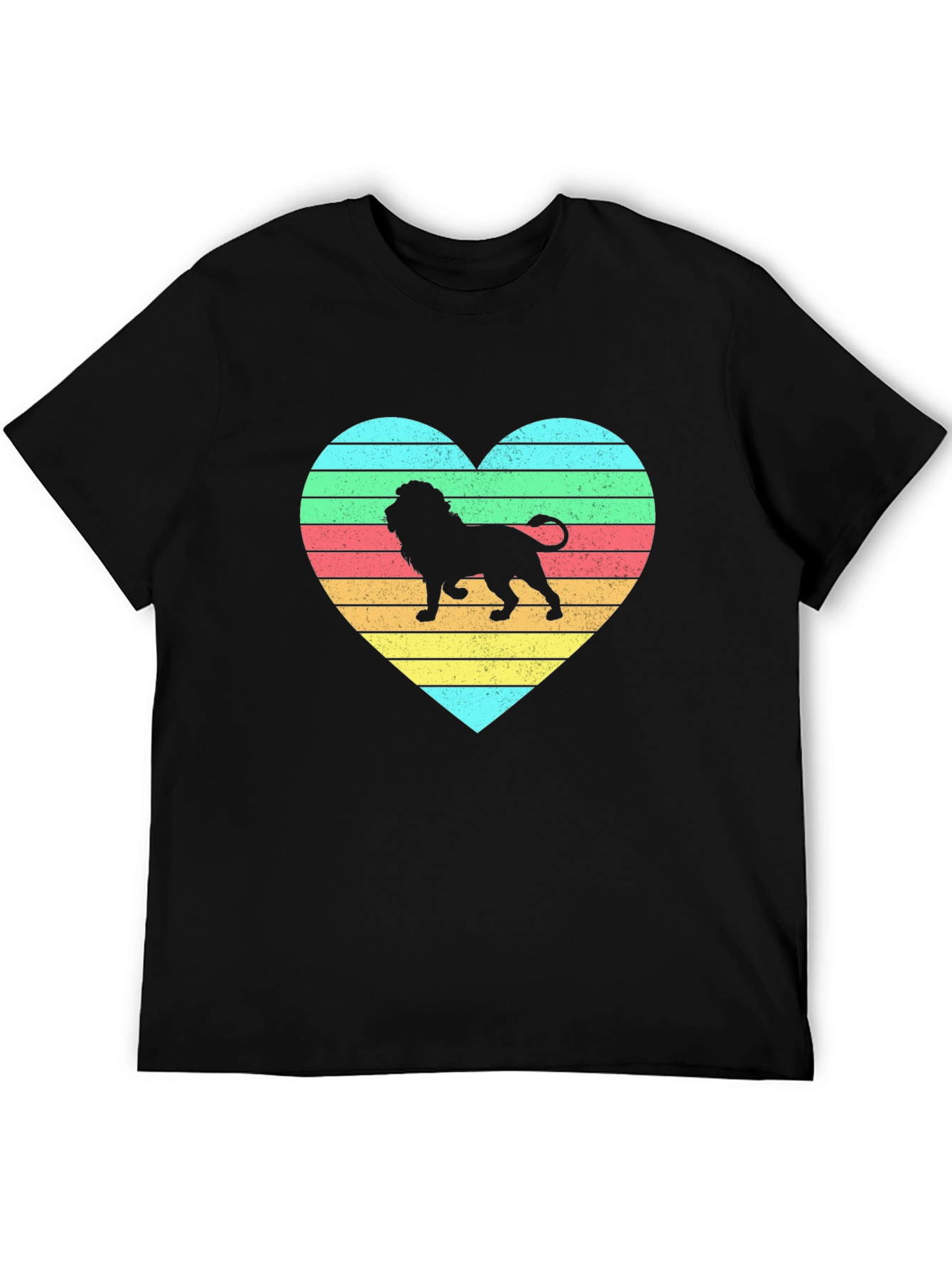 Lion Heart Striped Graphic Tee