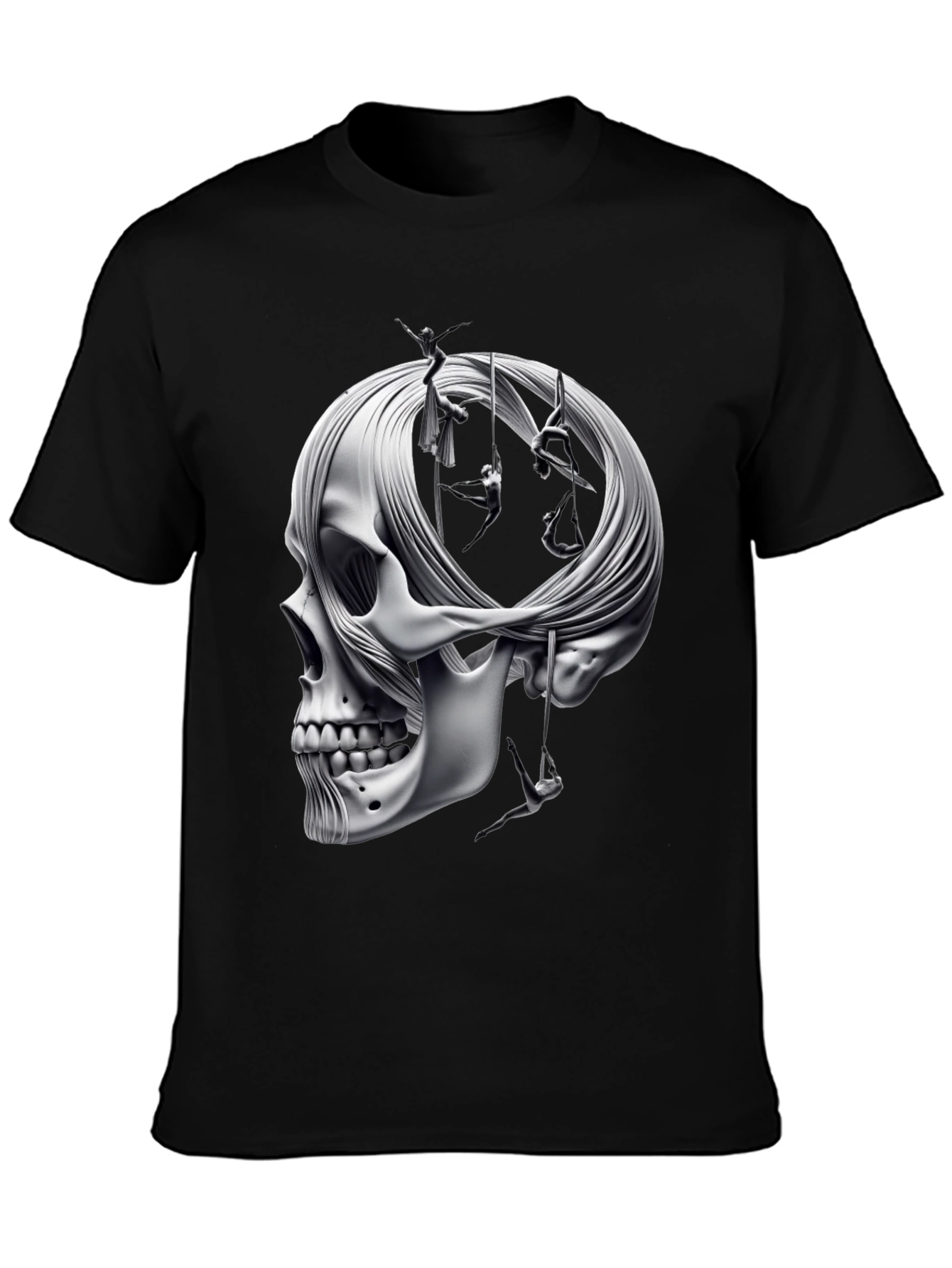 Skull & Acrobatics Black Graphic Tee