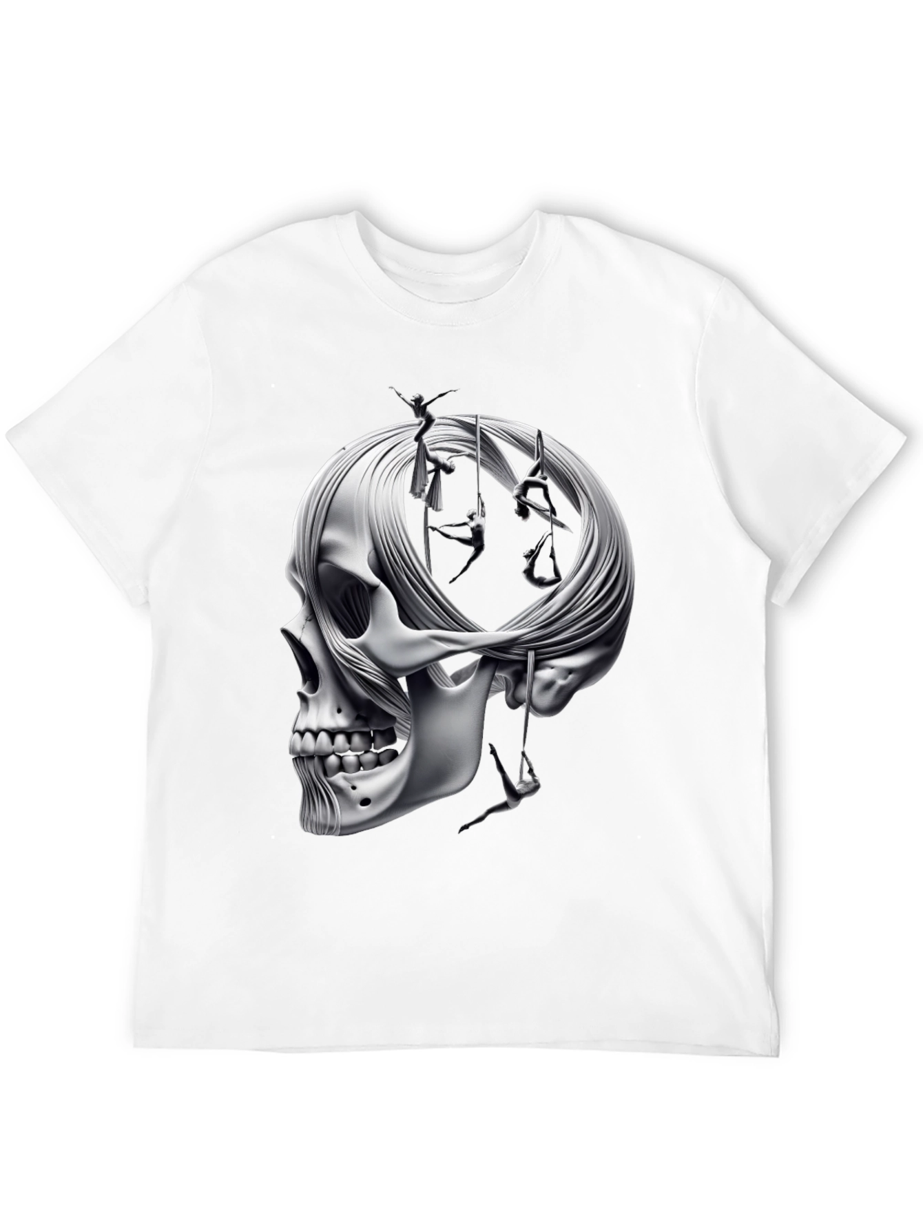 Skull & Acrobatics Black Graphic Tee