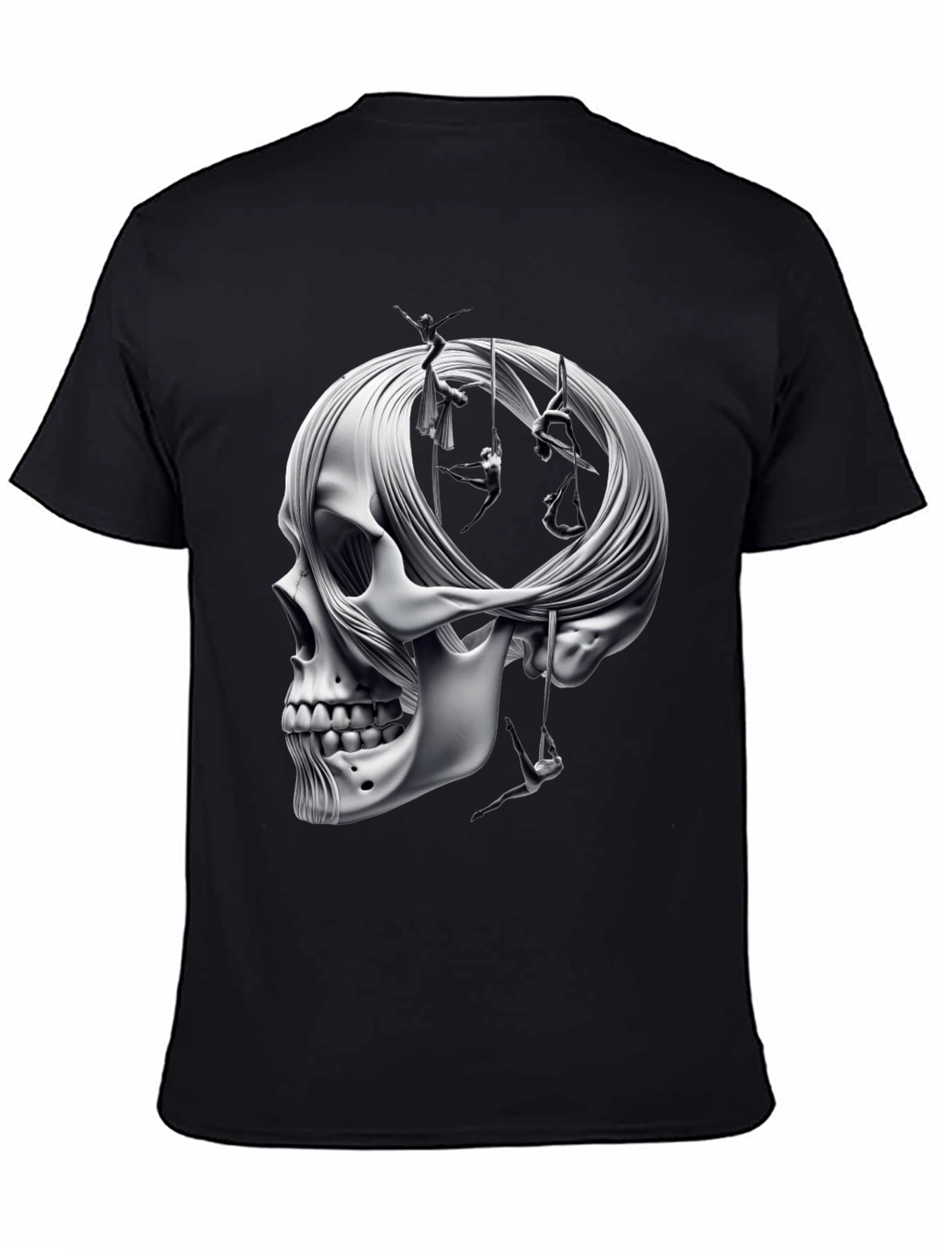 Skull & Acrobatics Black Graphic Tee