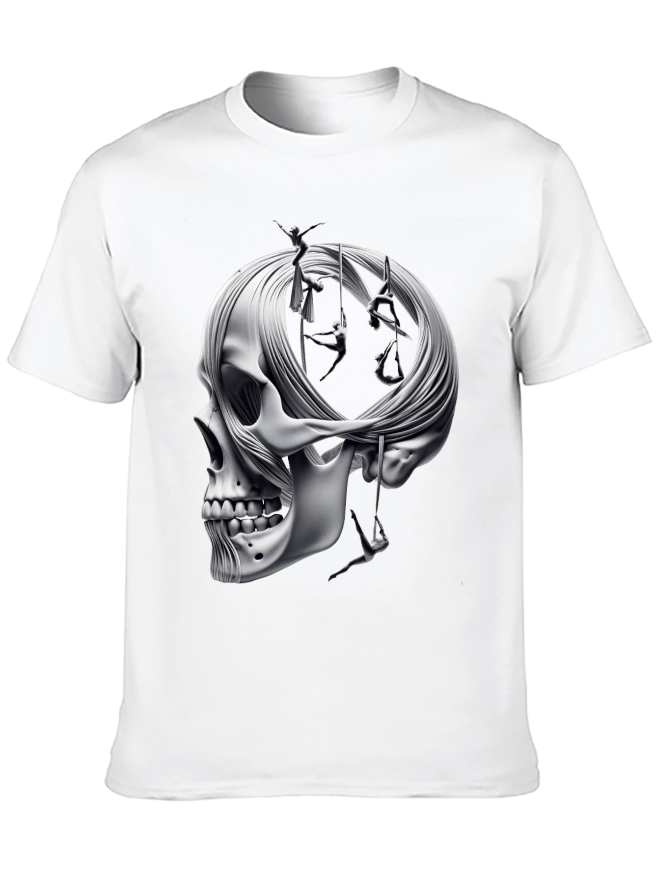 Skull & Acrobatics Black Graphic Tee