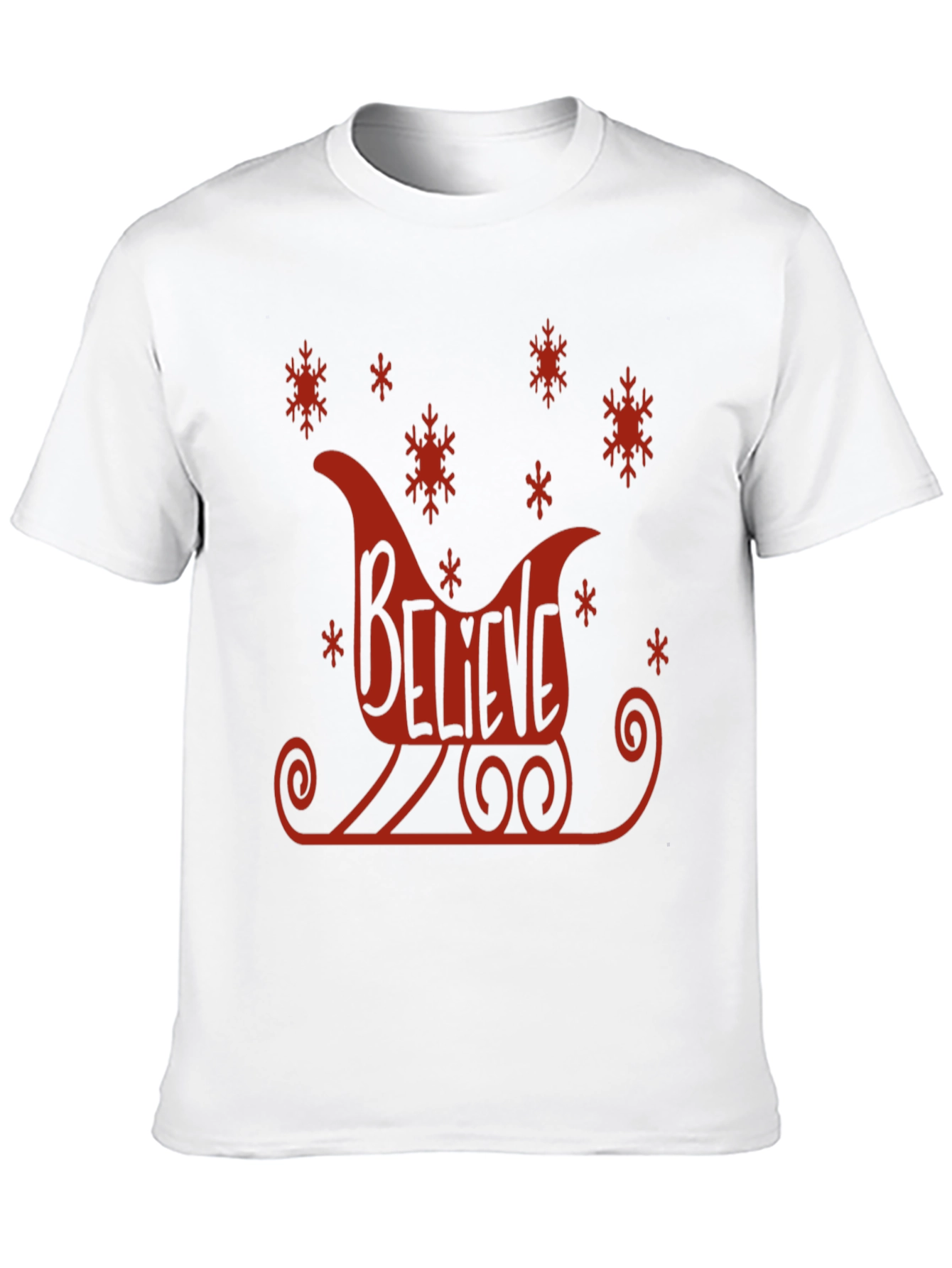 Believe Sleigh Graphic Tee - Holiday Cheer T-Shirt
