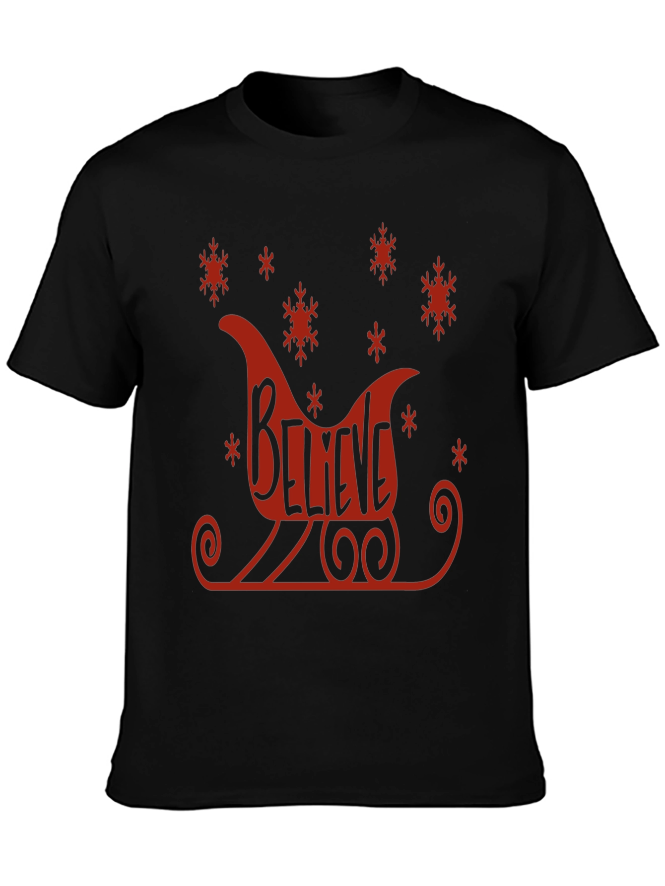 Believe Sleigh Graphic Tee - Holiday Cheer T-Shirt