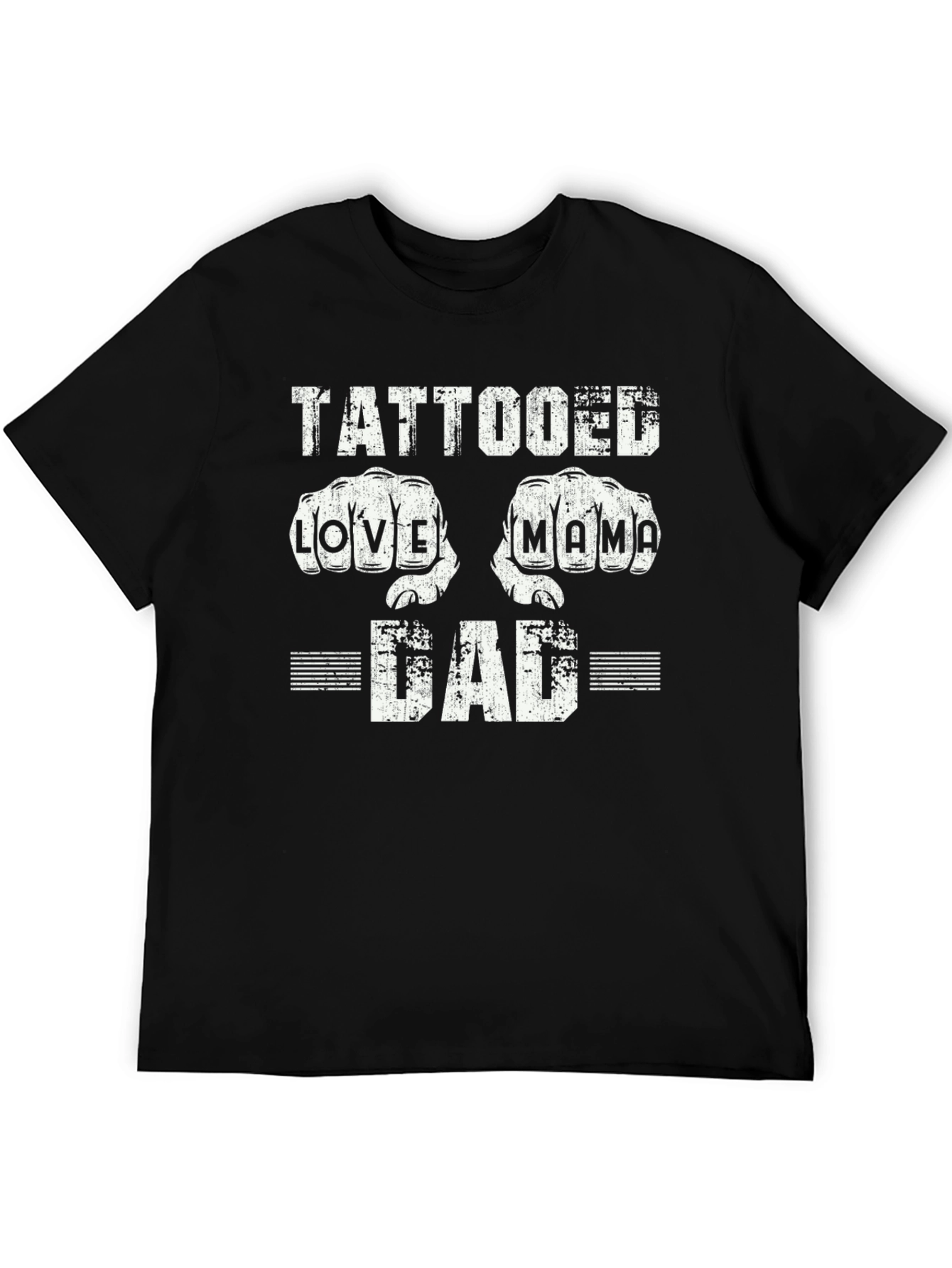 Tattooed Love Mama Dad Graphic T-Shirt