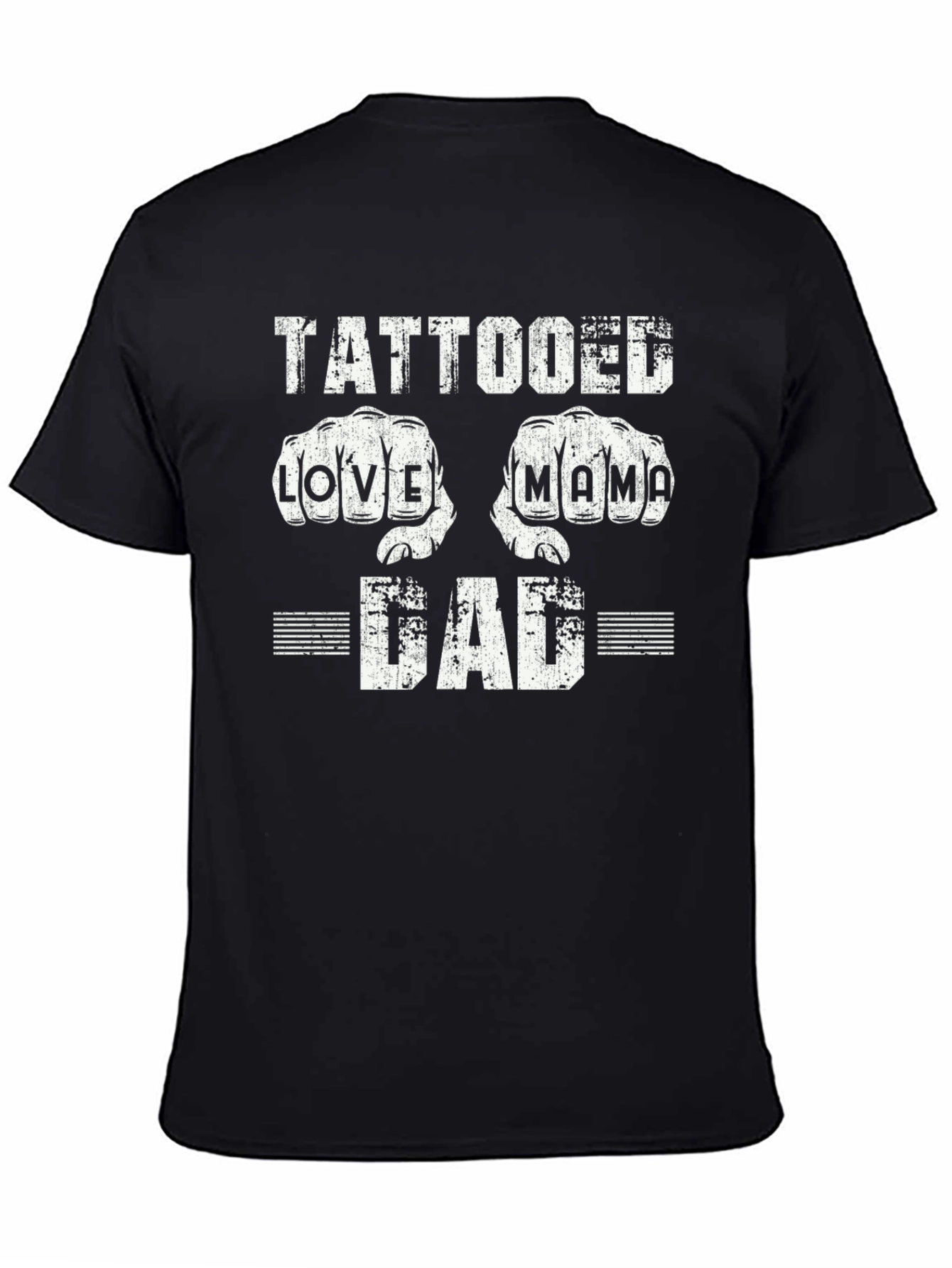 Tattooed Love Mama Dad Graphic T-Shirt