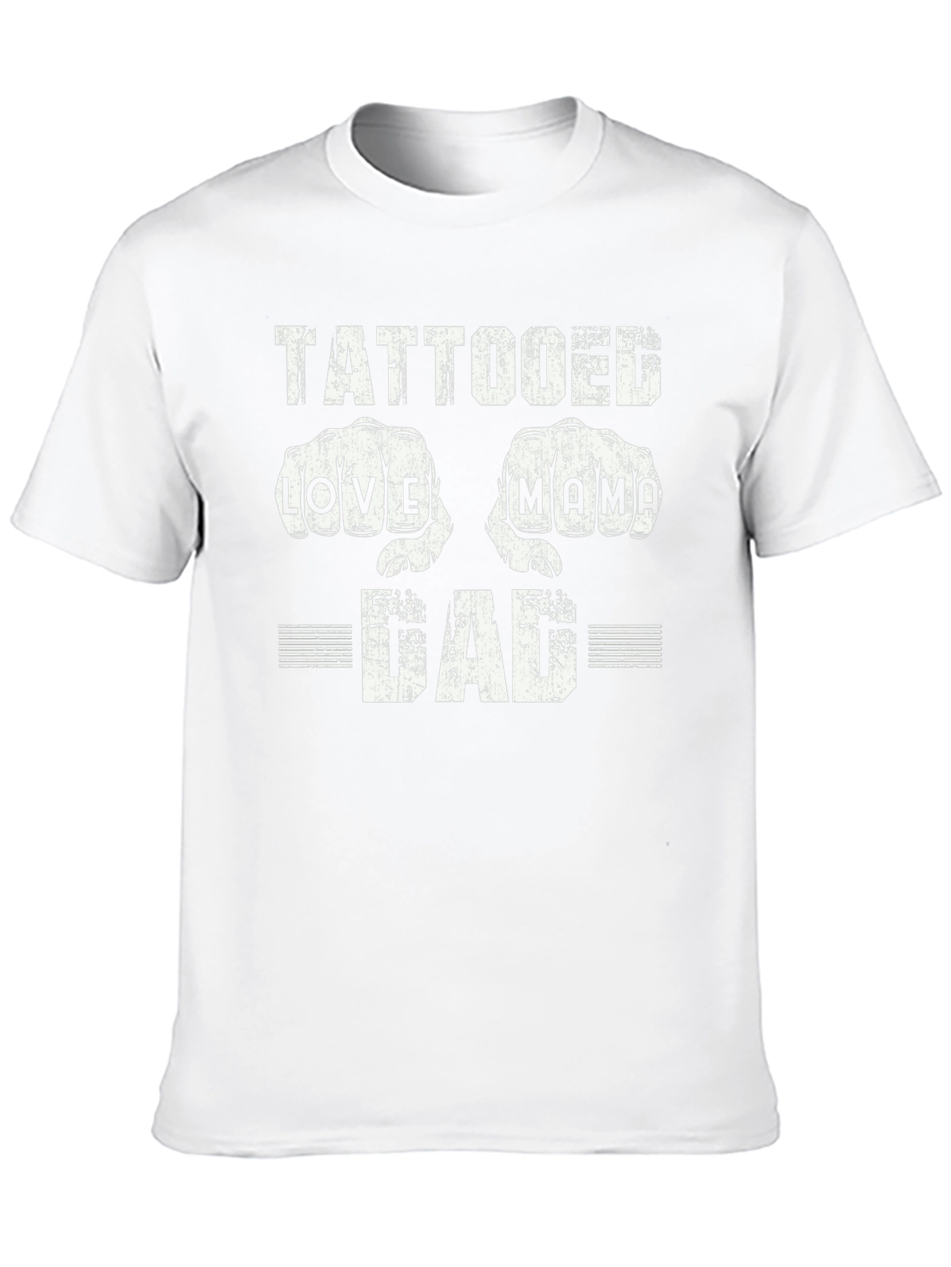 Tattooed Love Mama Dad Graphic T-Shirt