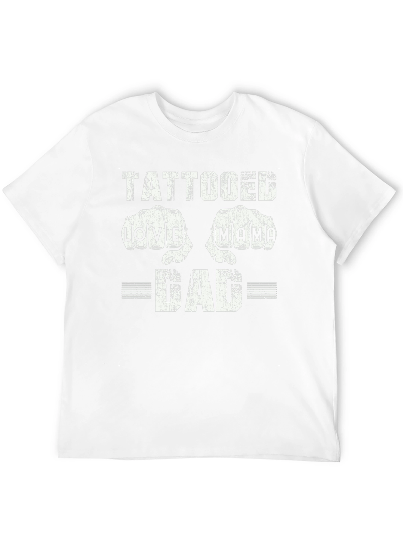 Tattooed Love Mama Dad Graphic T-Shirt