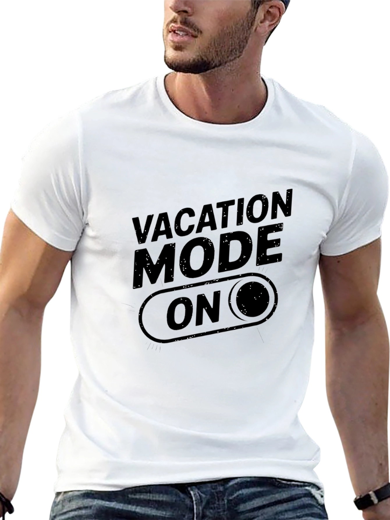Vacation Mode On Black Graphic Tee