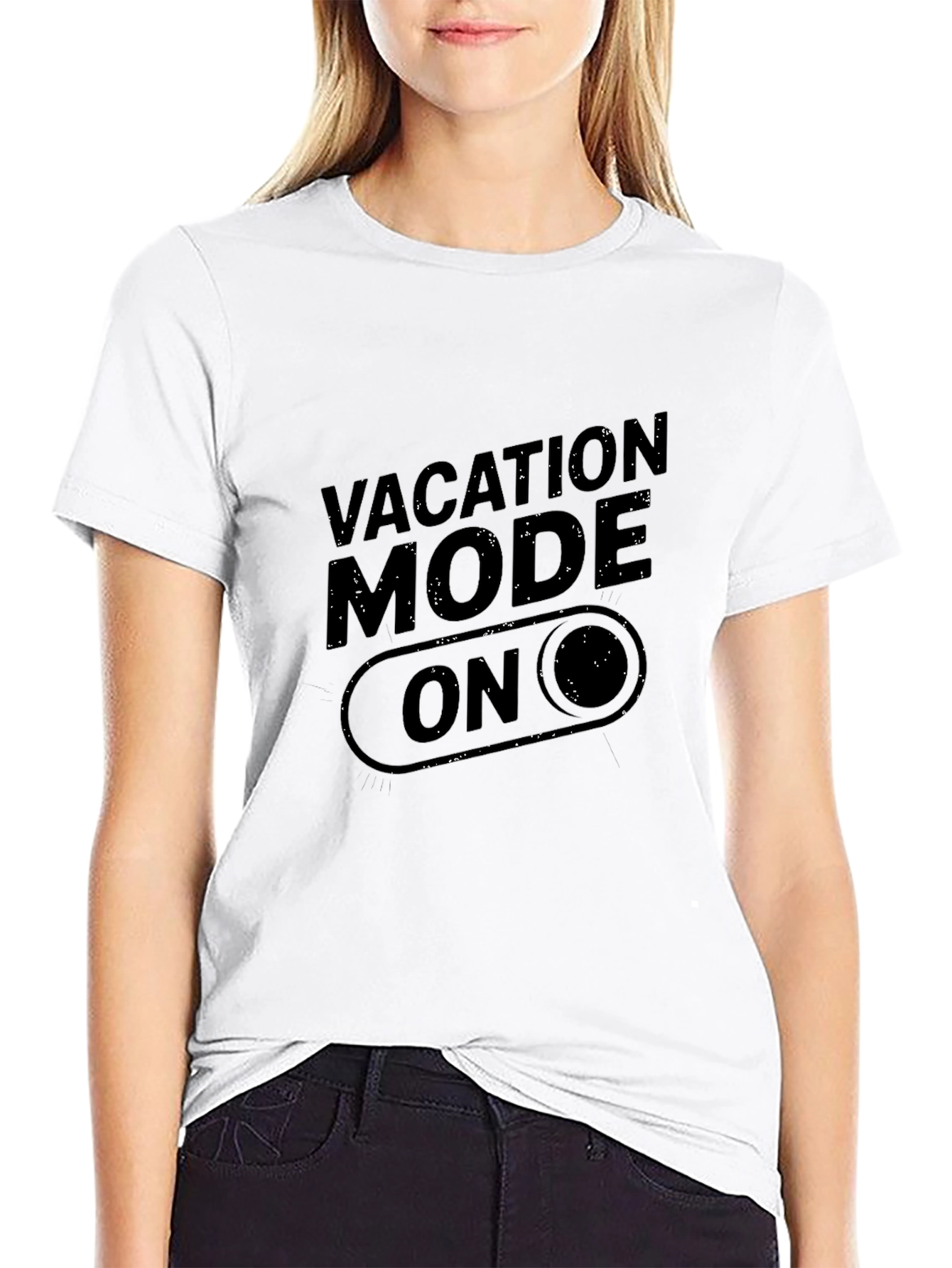 Vacation Mode On Black Graphic Tee