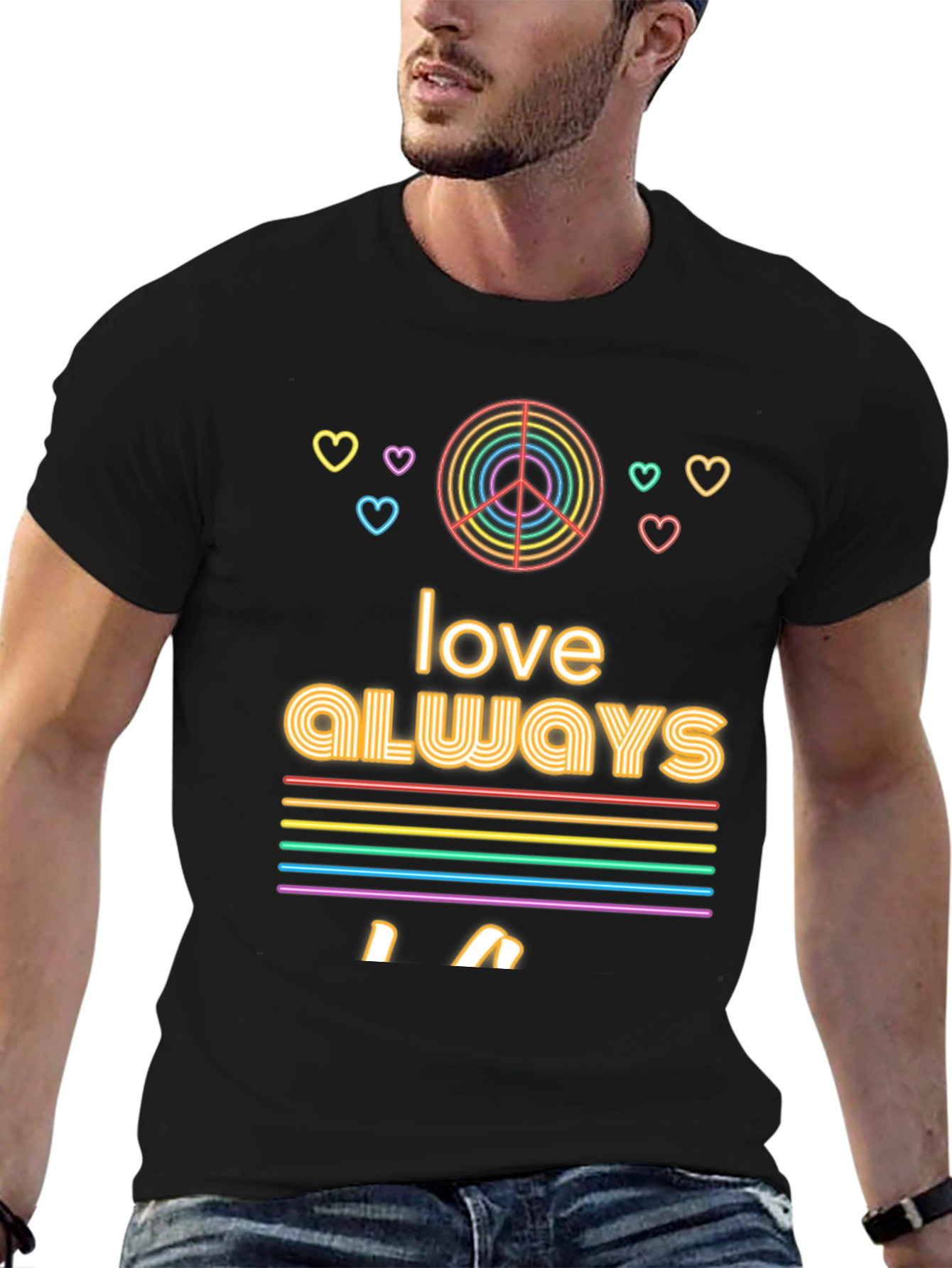Love Always Rainbow Graphic Tee