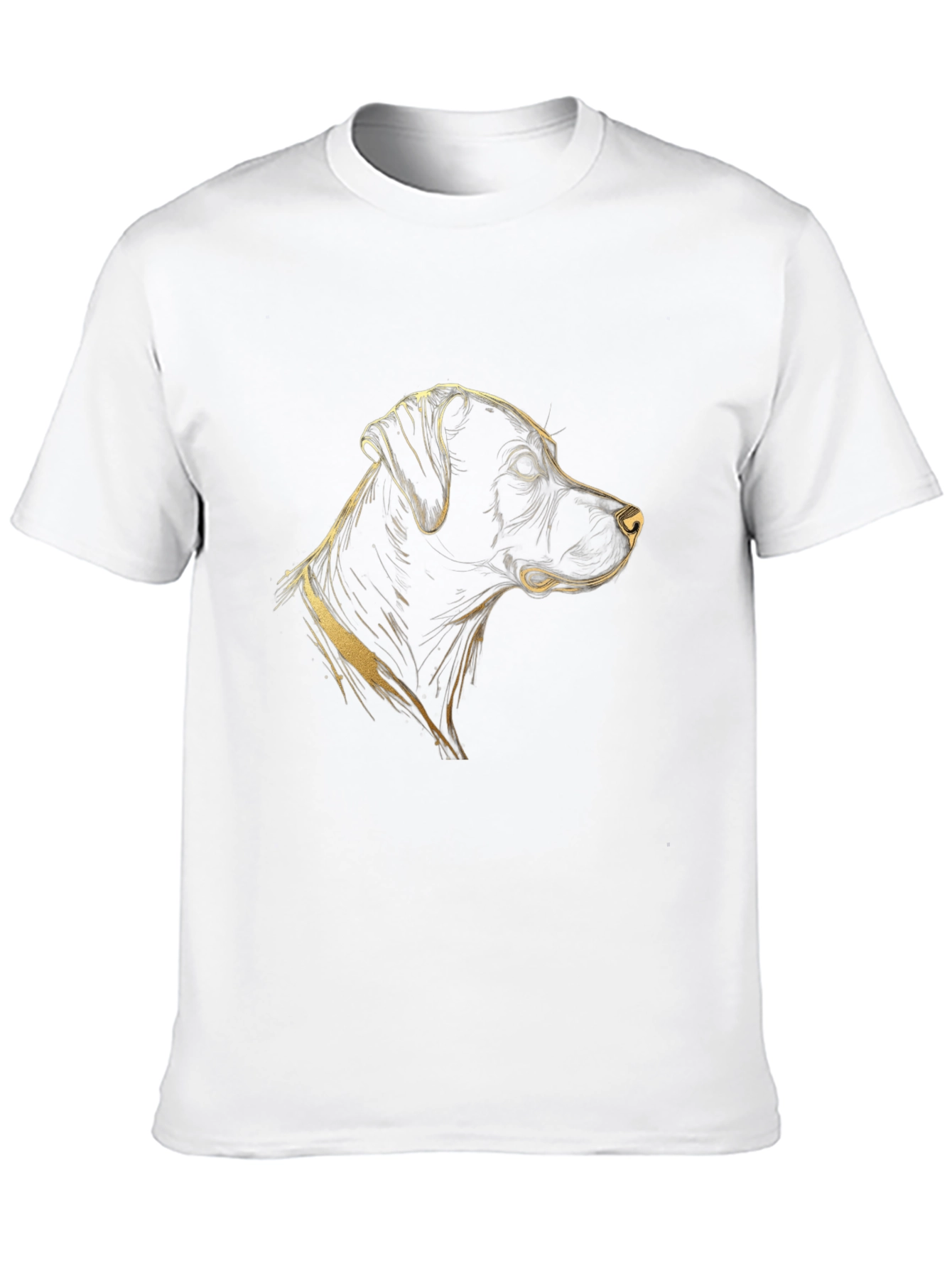 Dog Graphic Tee - Mens Black Cotton T-Shirt