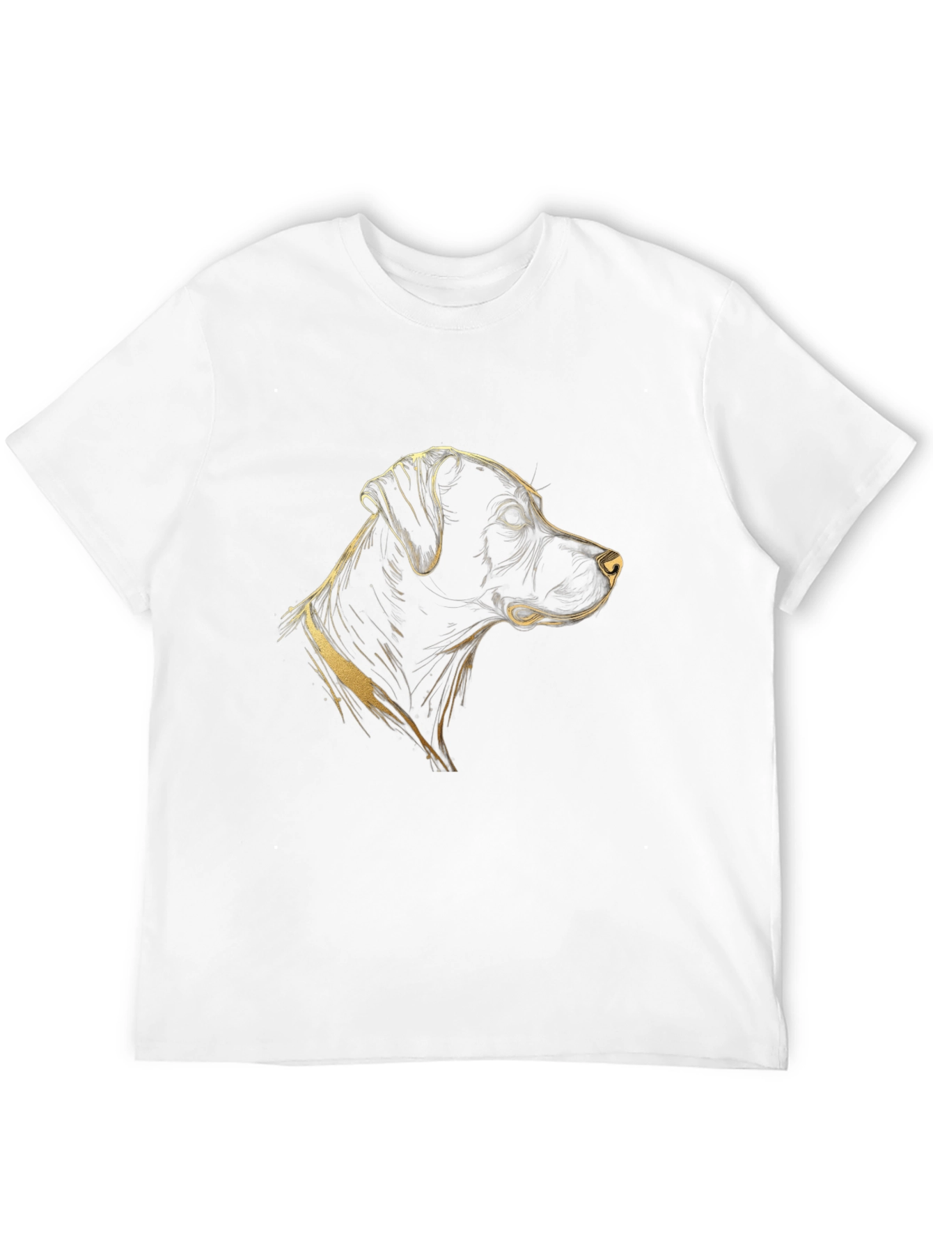 Dog Graphic Tee - Mens Black Cotton T-Shirt