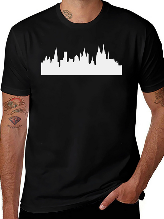 Cityscape Graphic Tee - Modern Black T-Shirt
