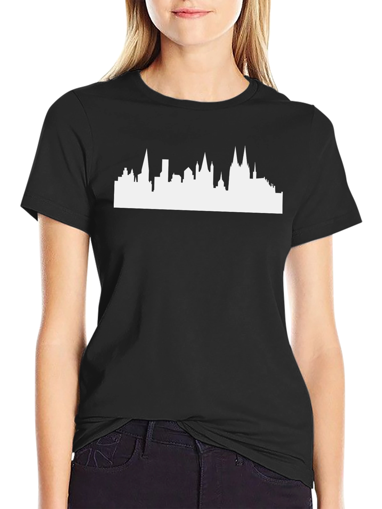Cityscape Graphic Tee - Modern Black T-Shirt