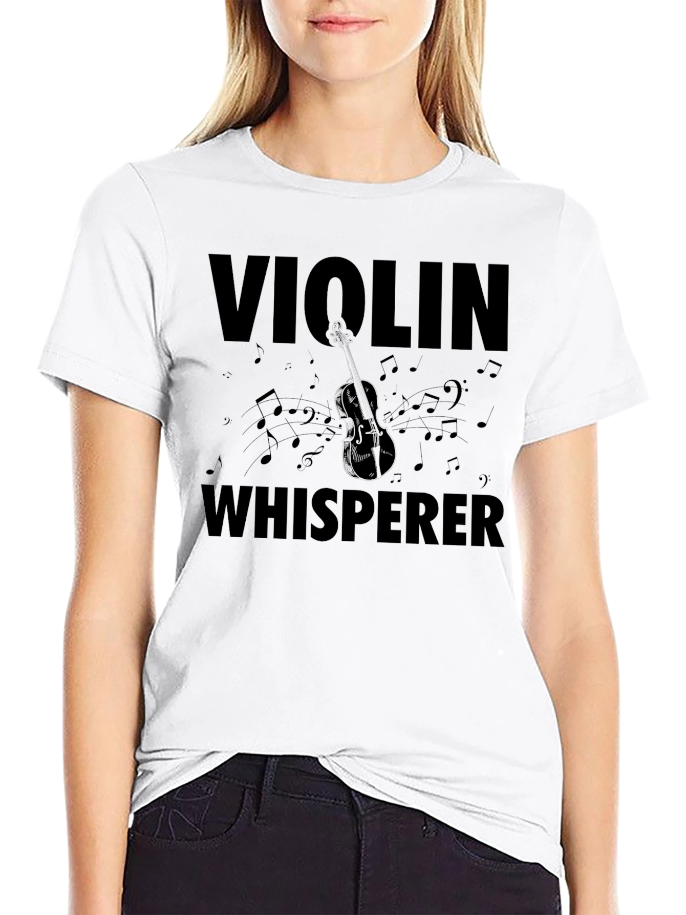 Violin Whisperer Black Graphic Tee