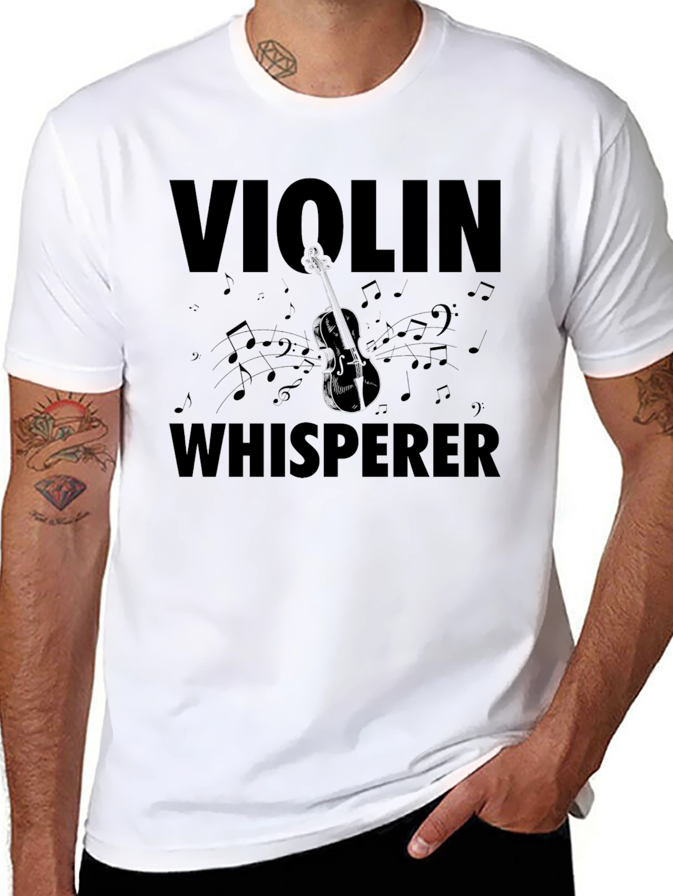 Violin Whisperer Black Graphic Tee