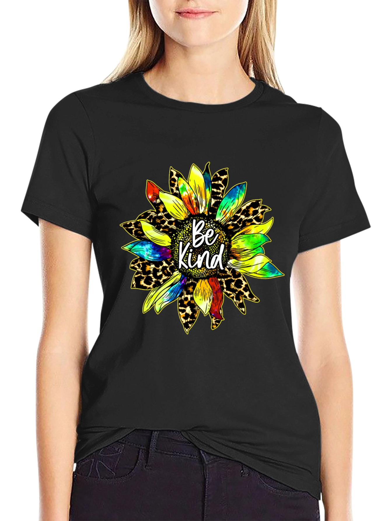 Be Kind Sunflower Graphic T-Shirt