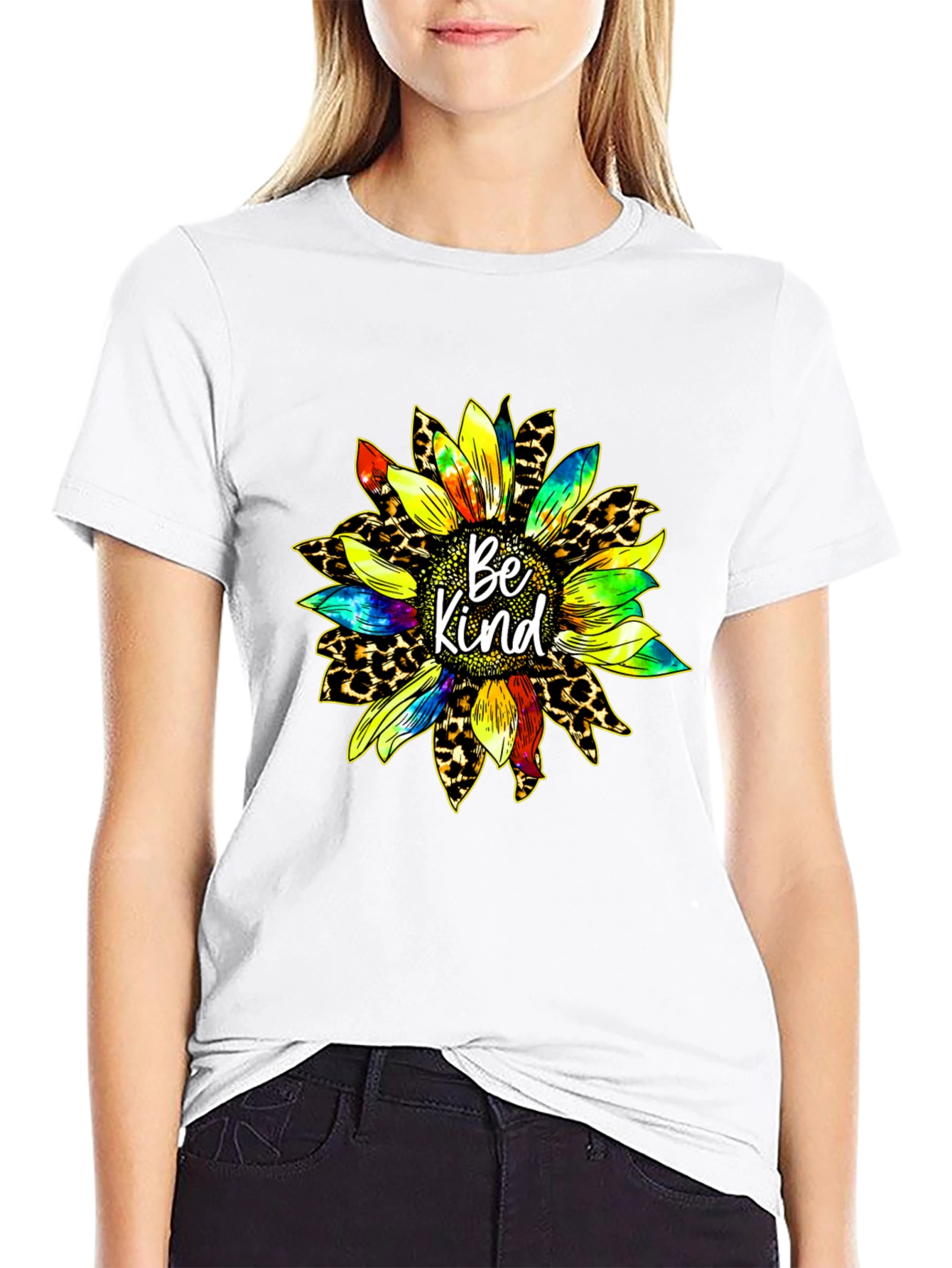 Be Kind Sunflower Graphic T-Shirt