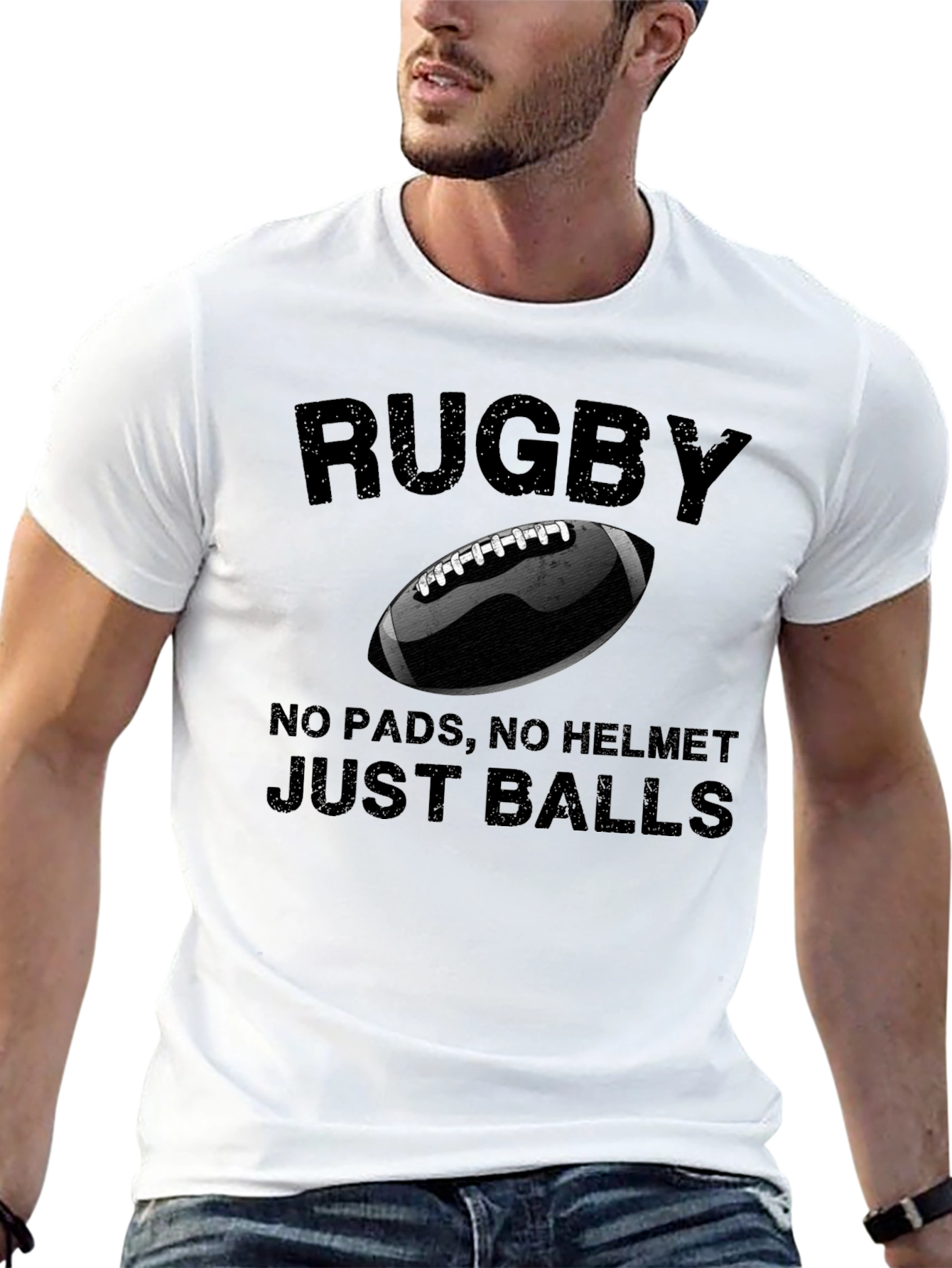 Rugby No Pads No Helmet Just Balls T-Shirt