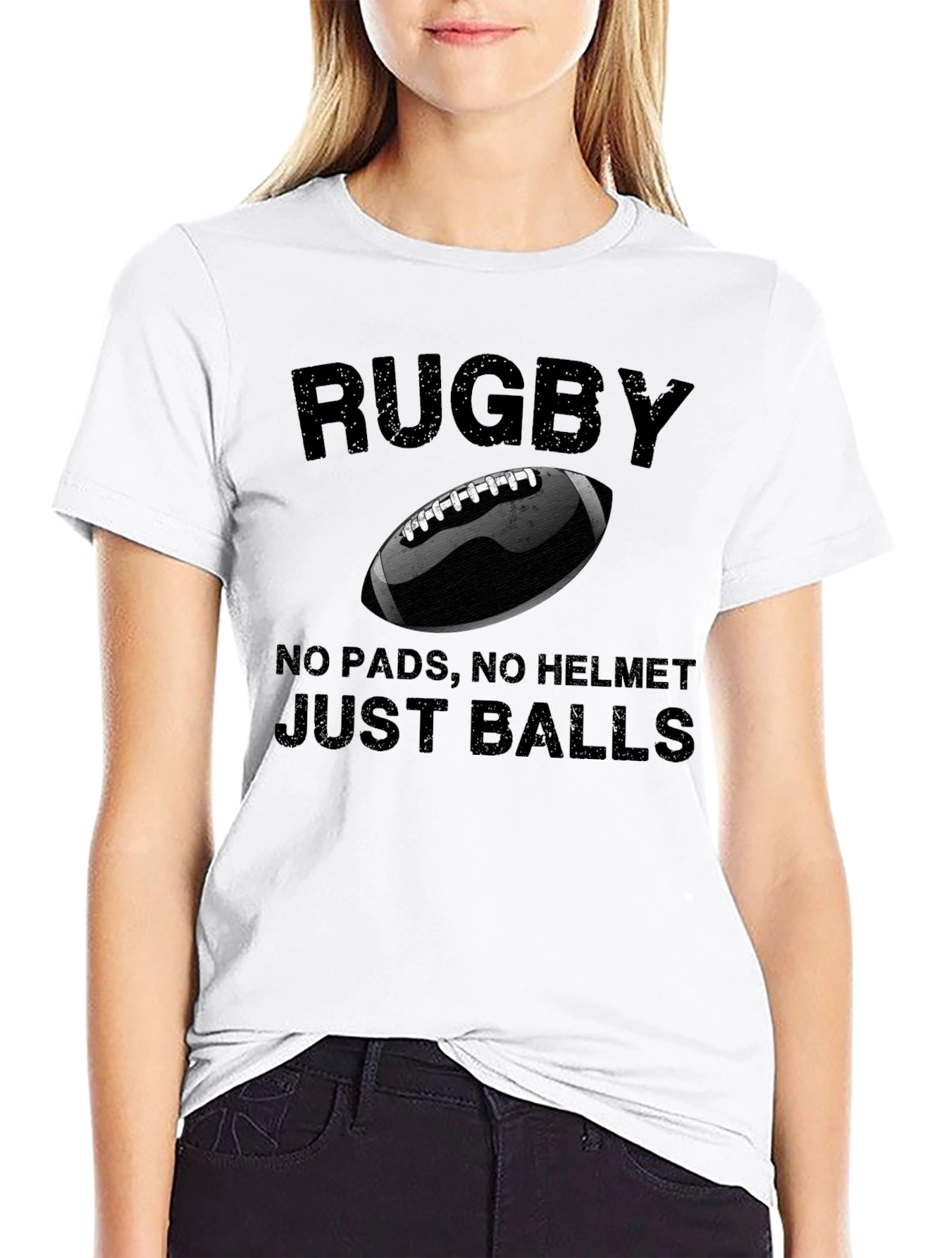 Rugby No Pads No Helmet Just Balls T-Shirt
