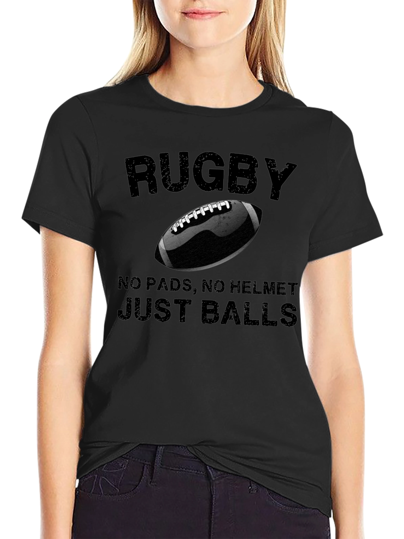 Rugby No Pads No Helmet Just Balls T-Shirt