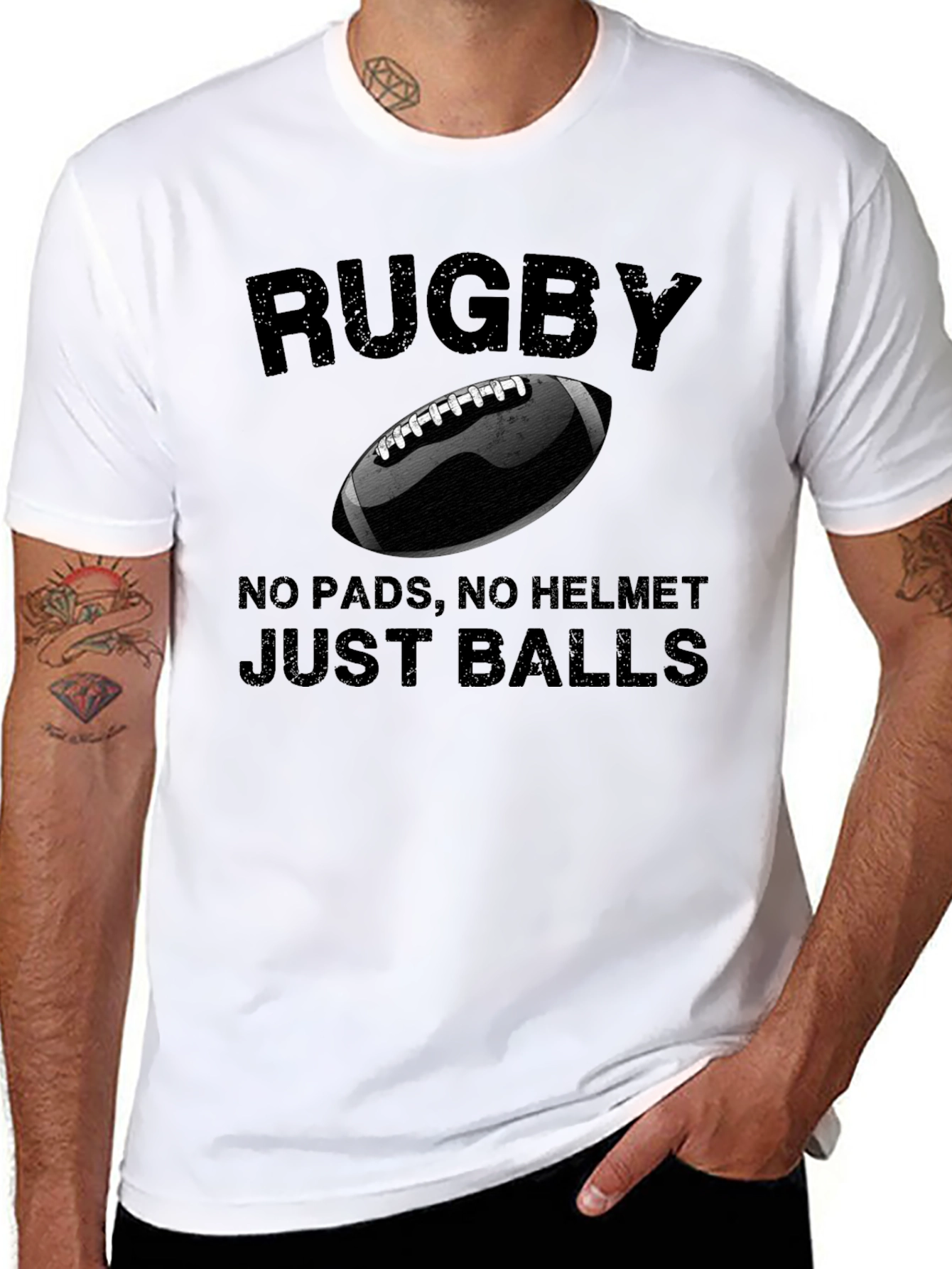 Rugby No Pads No Helmet Just Balls T-Shirt
