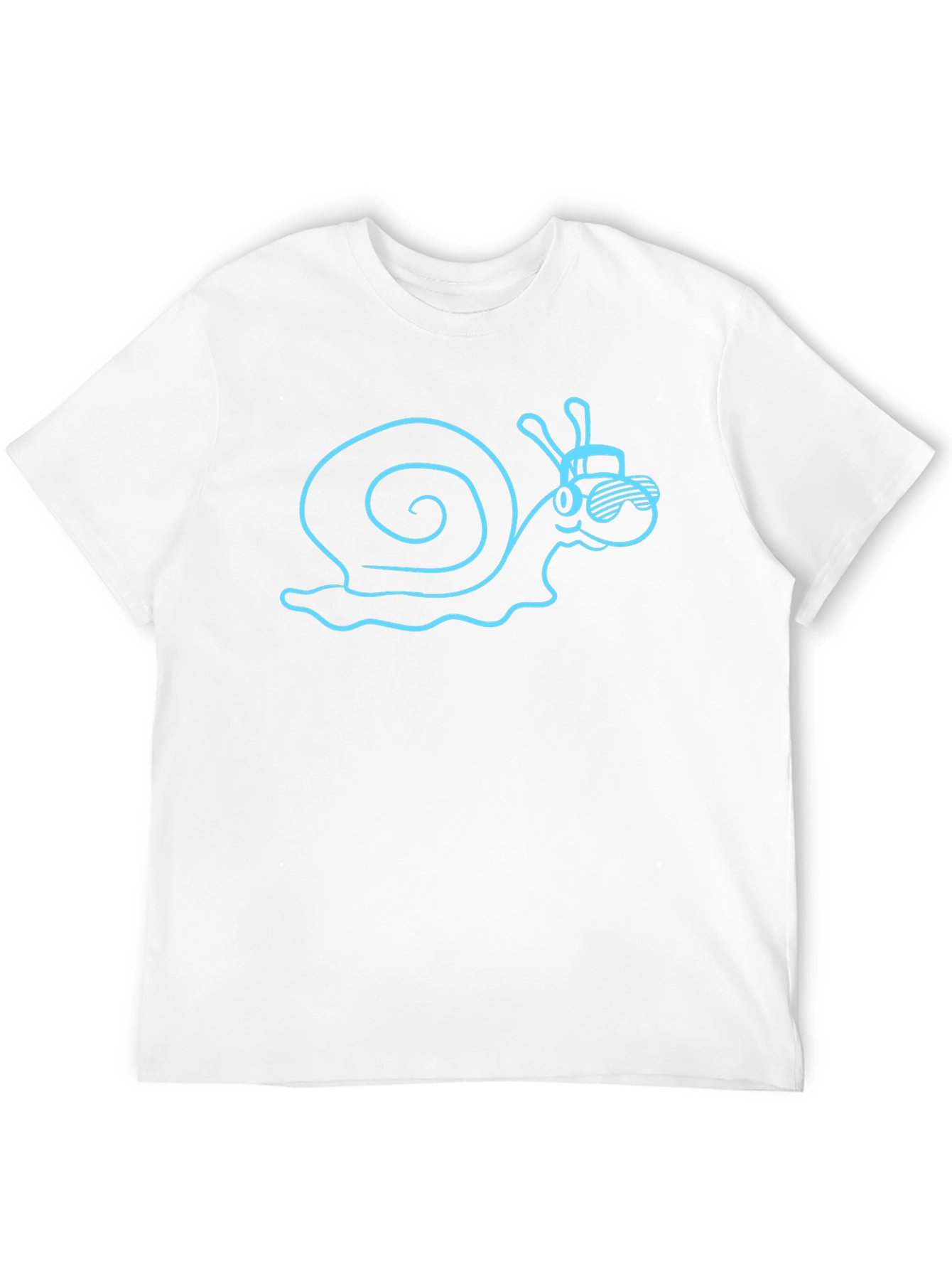 Cool Snail Graphic Tee - Black Cotton Blend