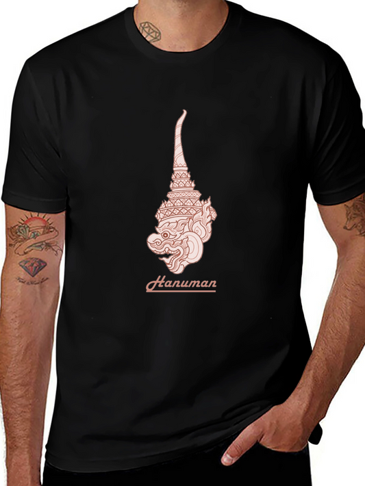 Hanuman Graphic Tee - Stylish Black T-Shirt