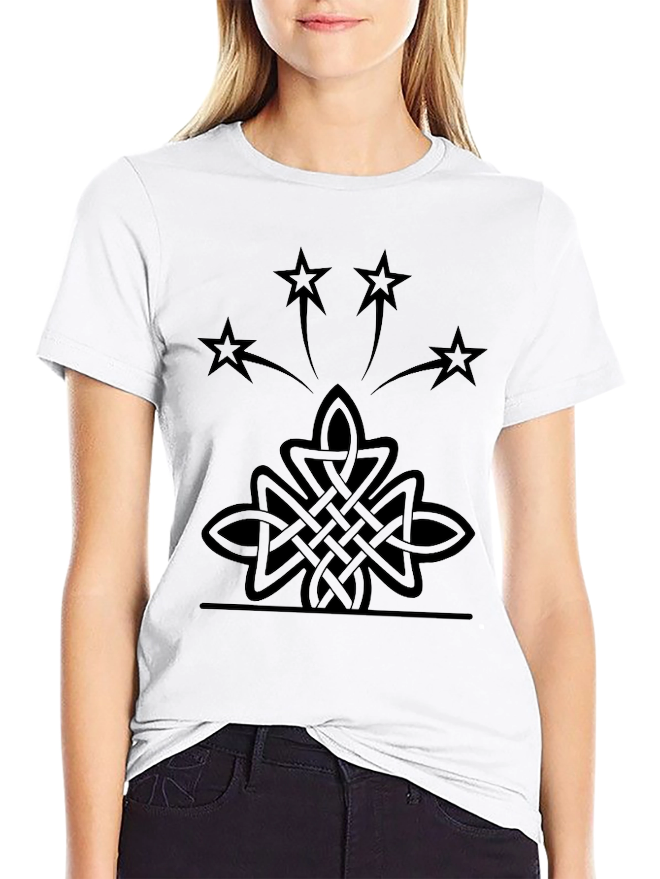 Celtic Knot Starburst Black T-Shirt