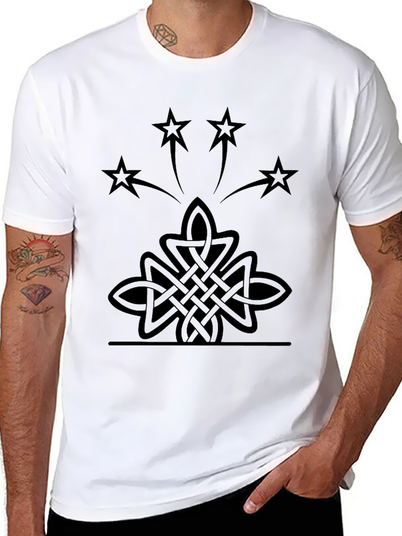 Celtic Knot Starburst Black T-Shirt