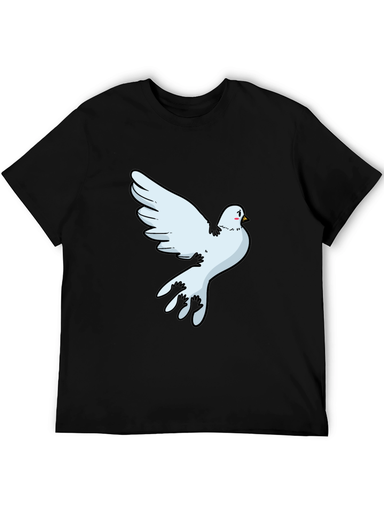 Dove Graphic Black T-Shirt - Soft Cotton Blend