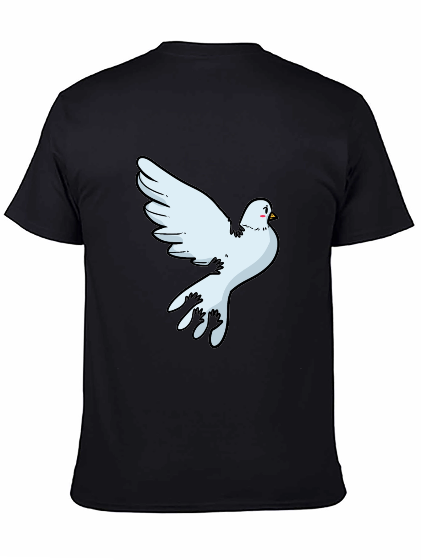 Dove Graphic Black T-Shirt - Soft Cotton Blend