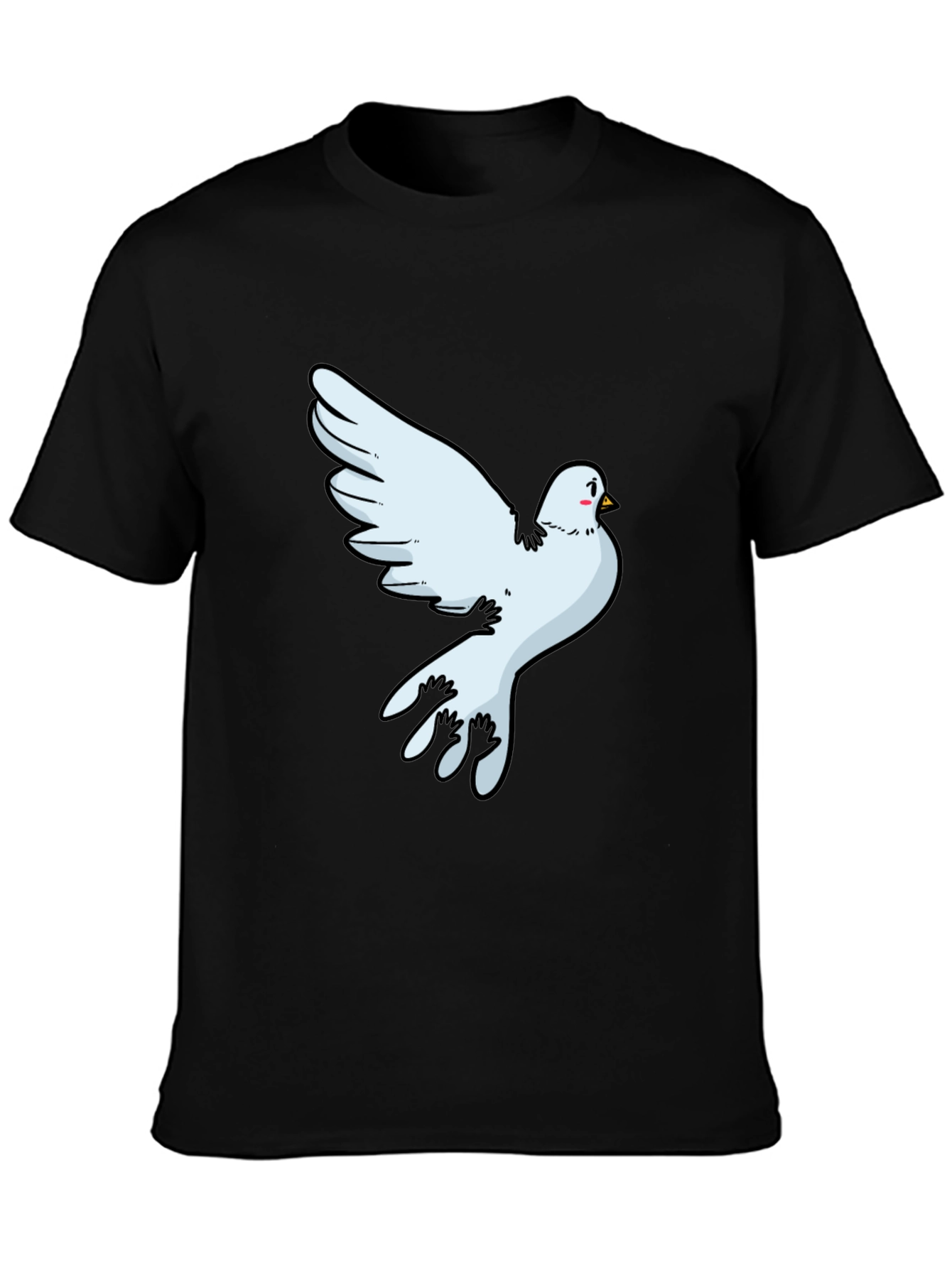 Dove Graphic Black T-Shirt - Soft Cotton Blend