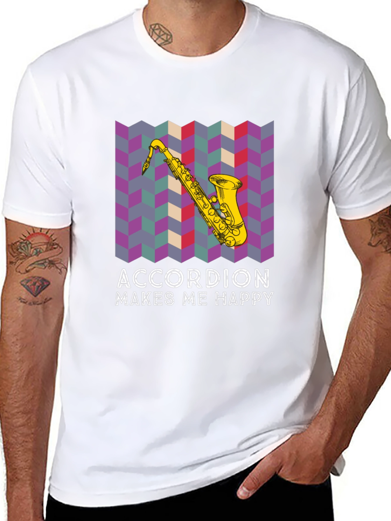Accordion Makes Me Happy T-Shirt