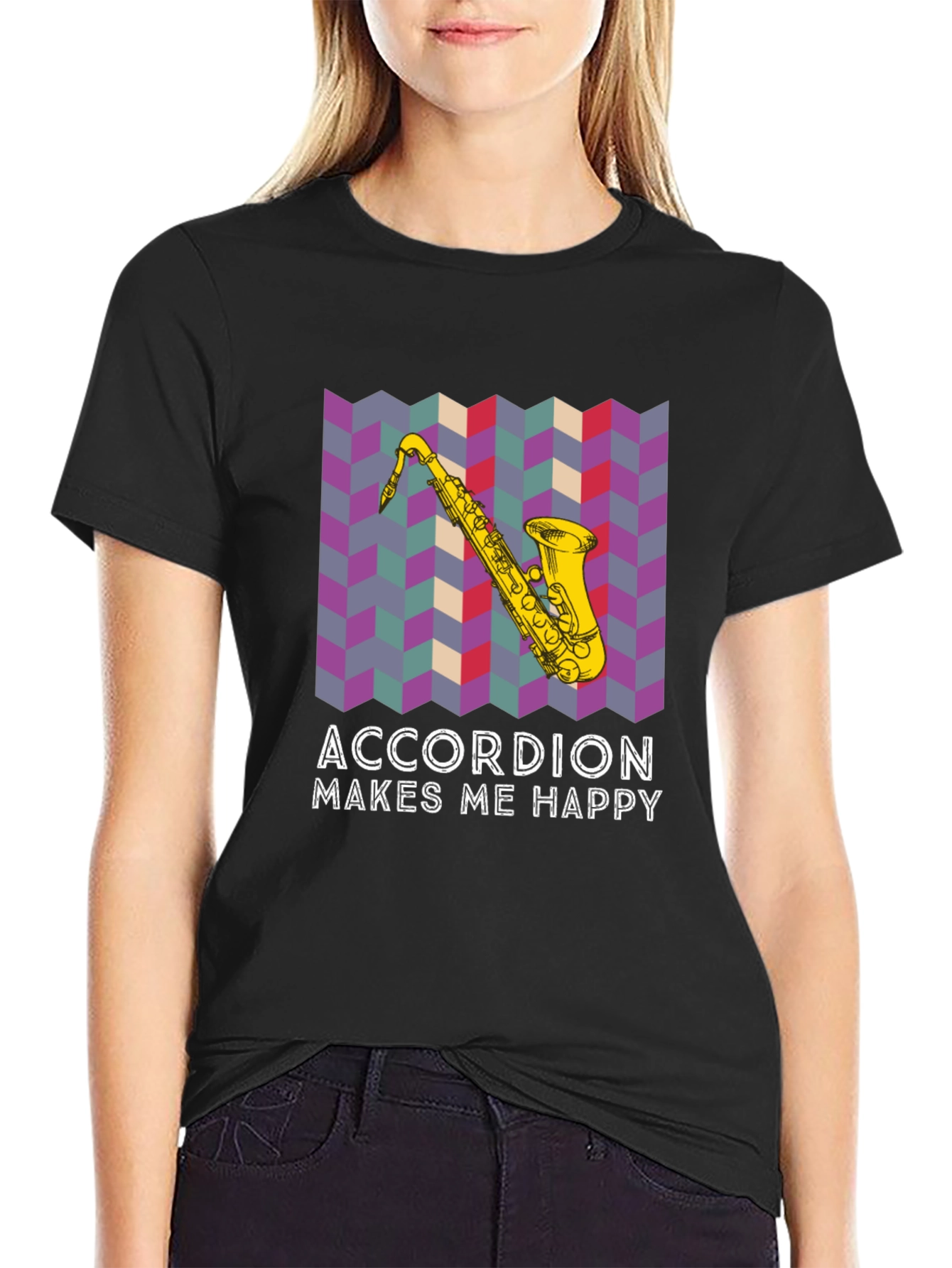 Accordion Makes Me Happy T-Shirt