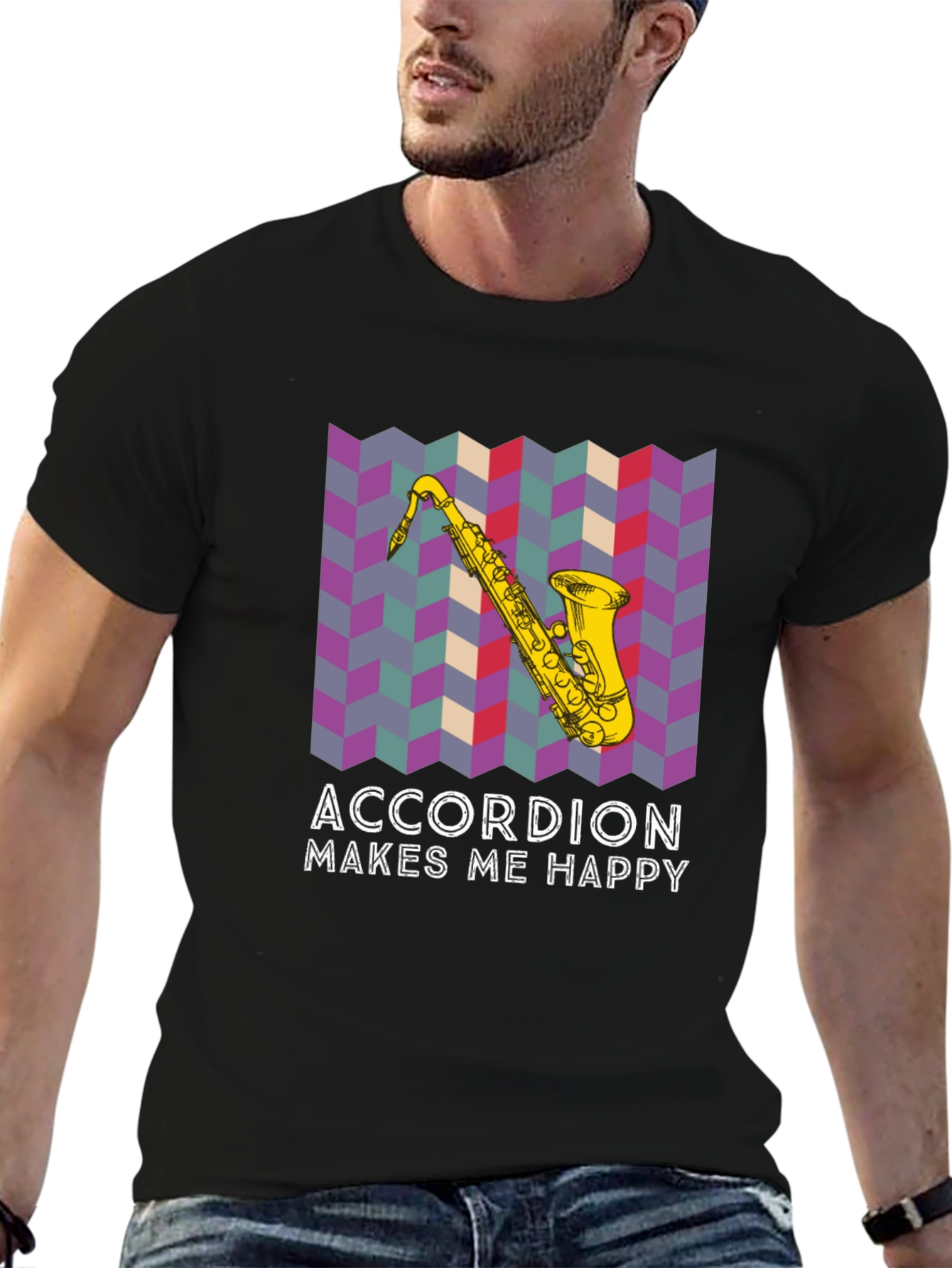 Accordion Makes Me Happy T-Shirt