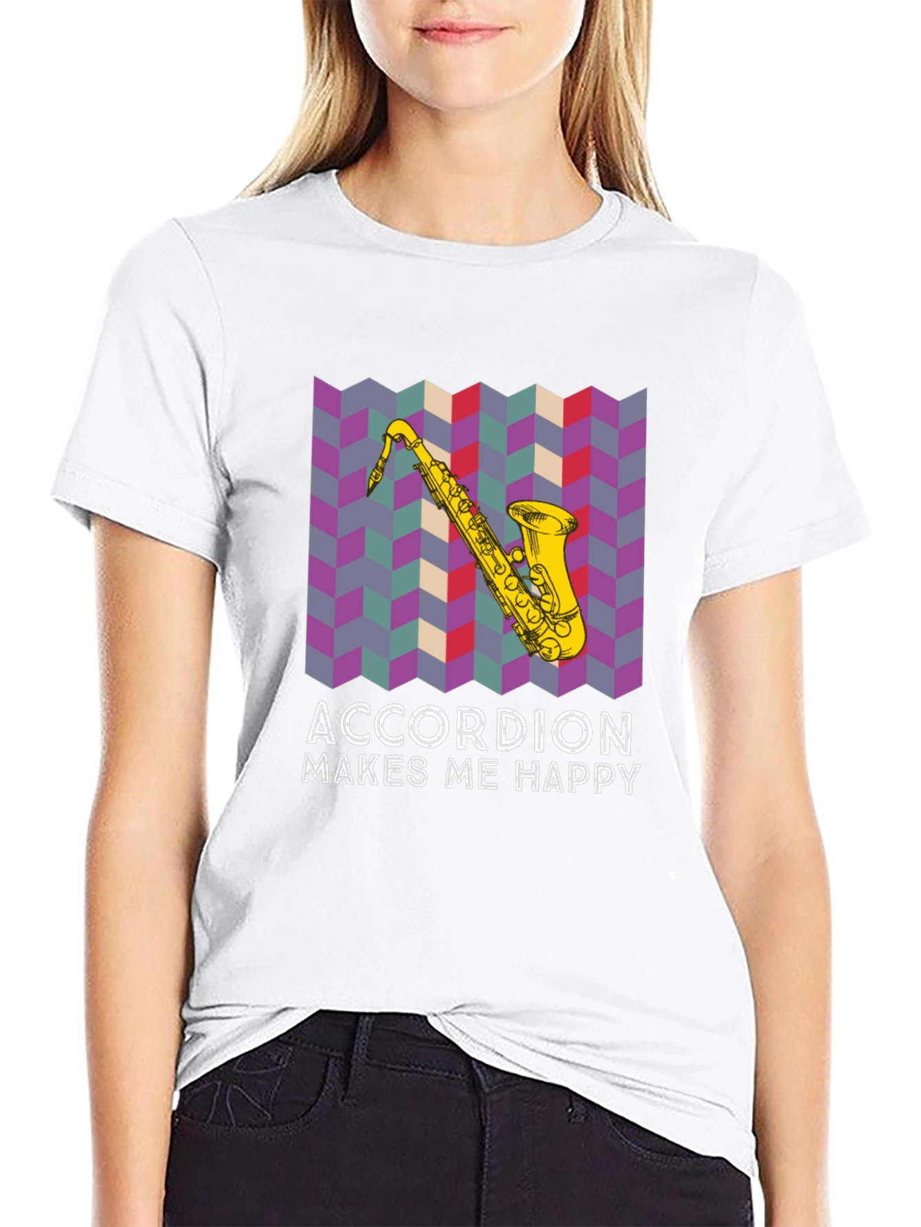 Accordion Makes Me Happy T-Shirt