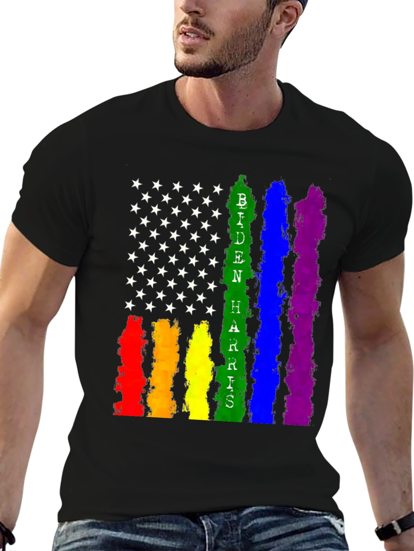 Biden Harris Pride Flag T-Shirt