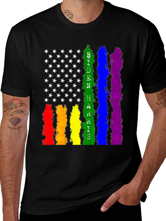 Biden Harris Pride Flag T-Shirt