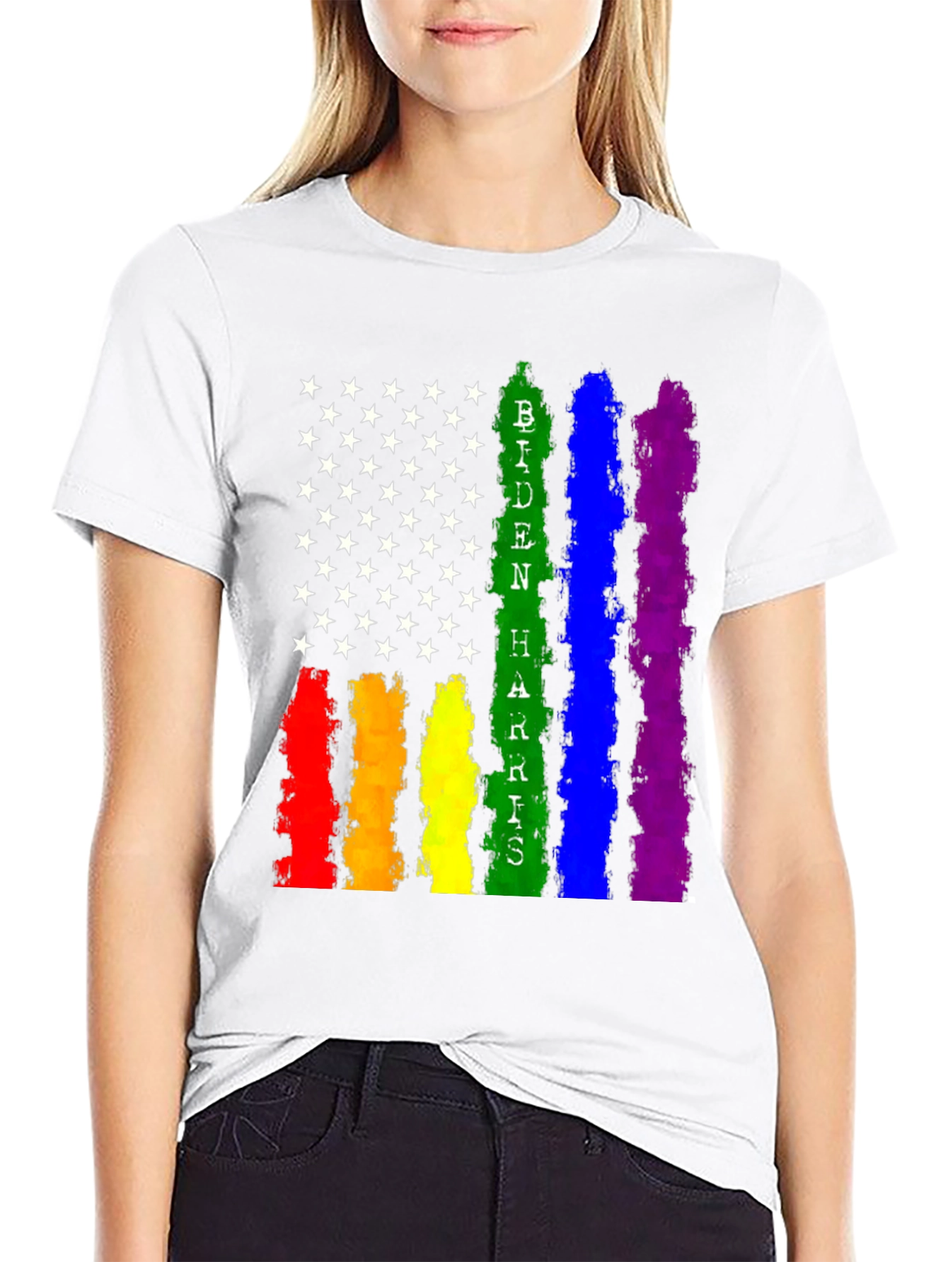 Biden Harris Pride Flag T-Shirt