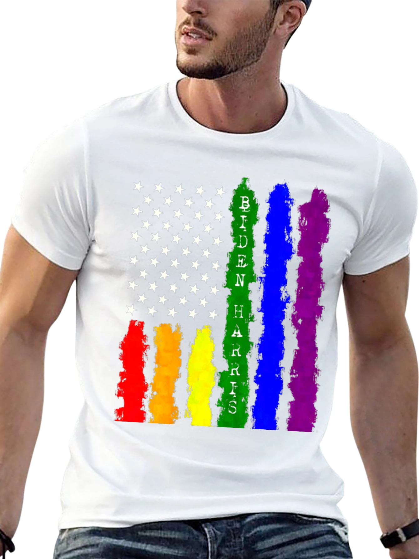Biden Harris Pride Flag T-Shirt