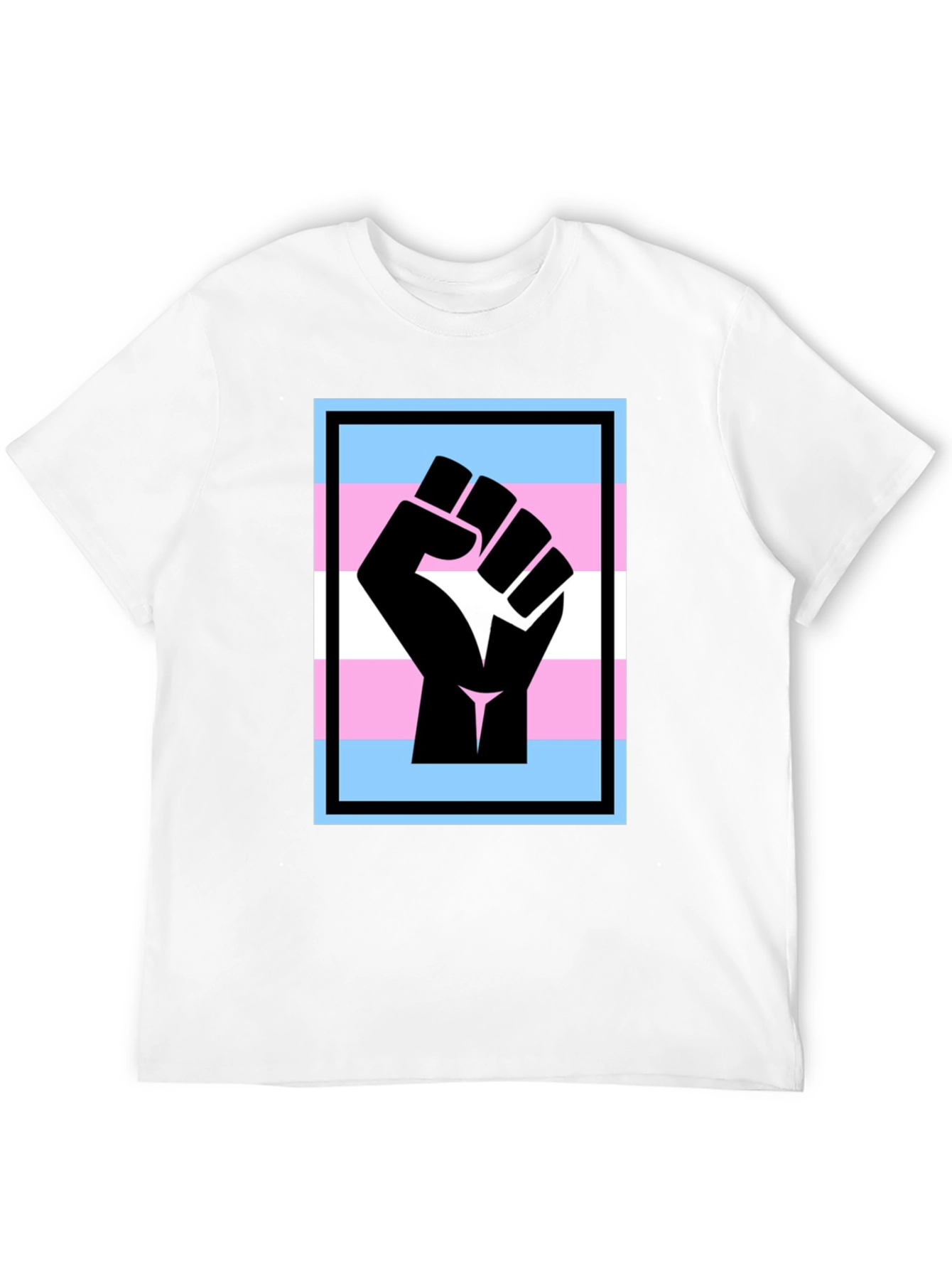 Transgender Pride Fist T-Shirt - Black