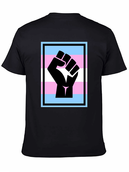 Transgender Pride Fist T-Shirt - Black