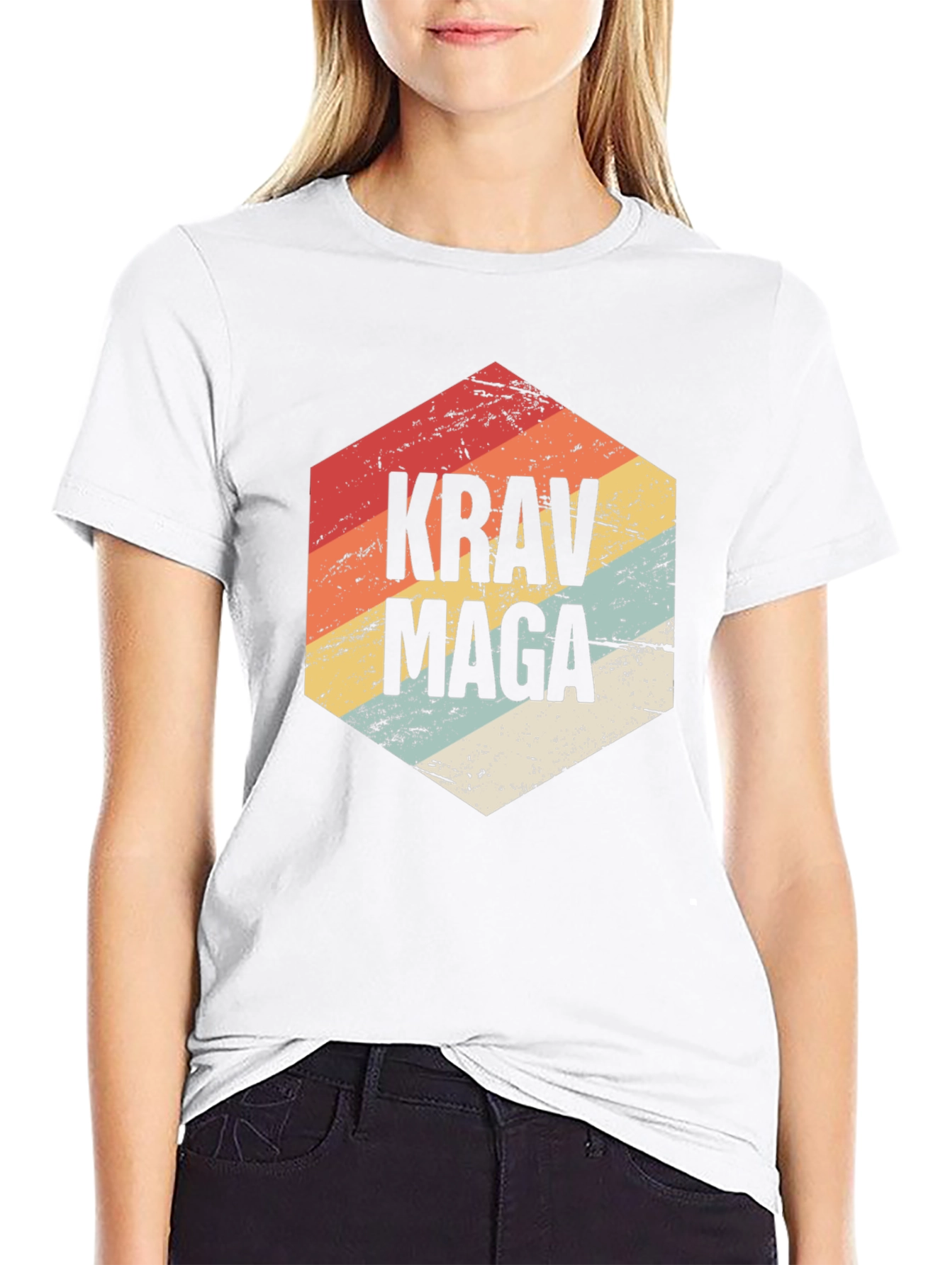 Krav Maga Retro Graphic Tee - Black Shirt