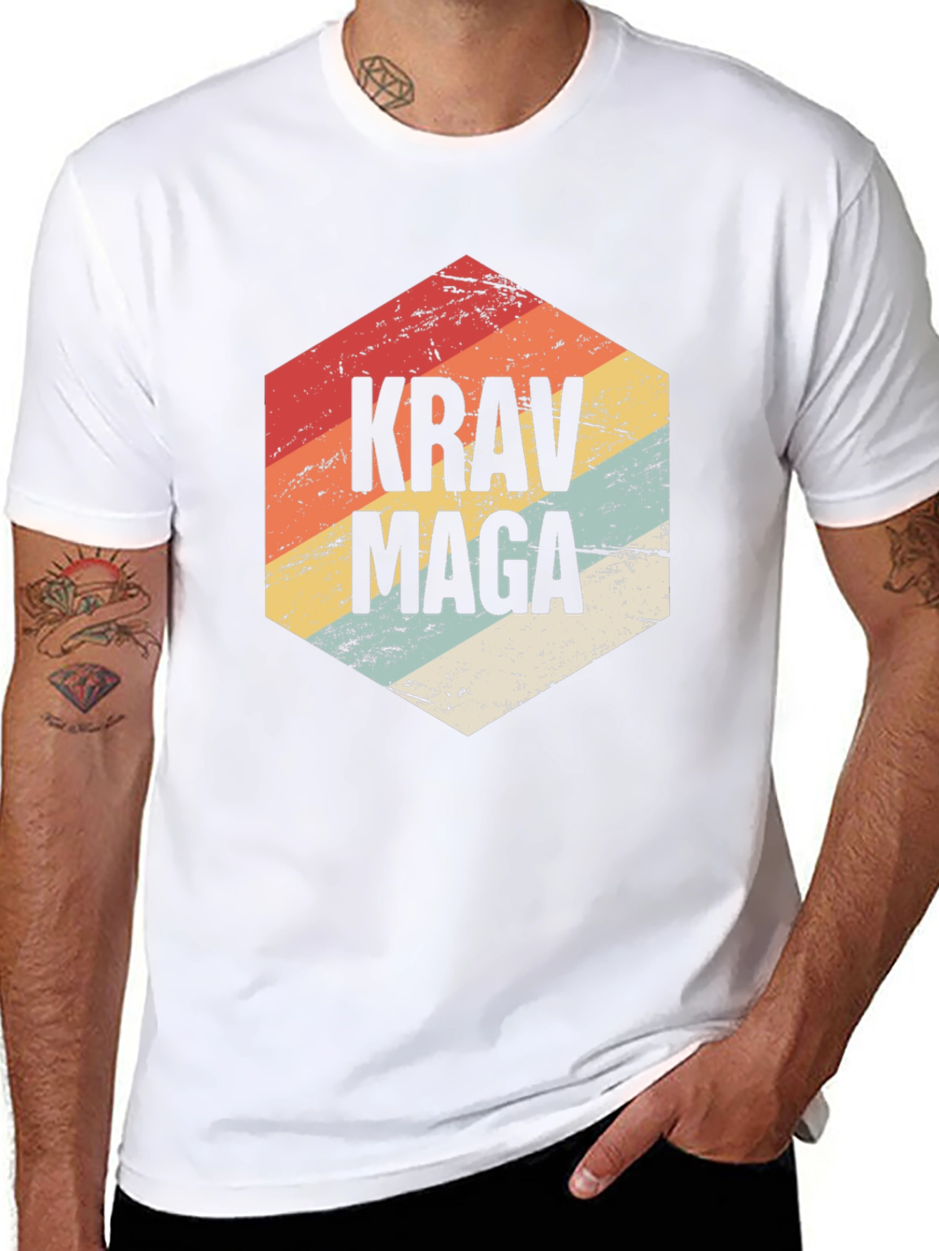 Krav Maga Retro Graphic Tee - Black Shirt