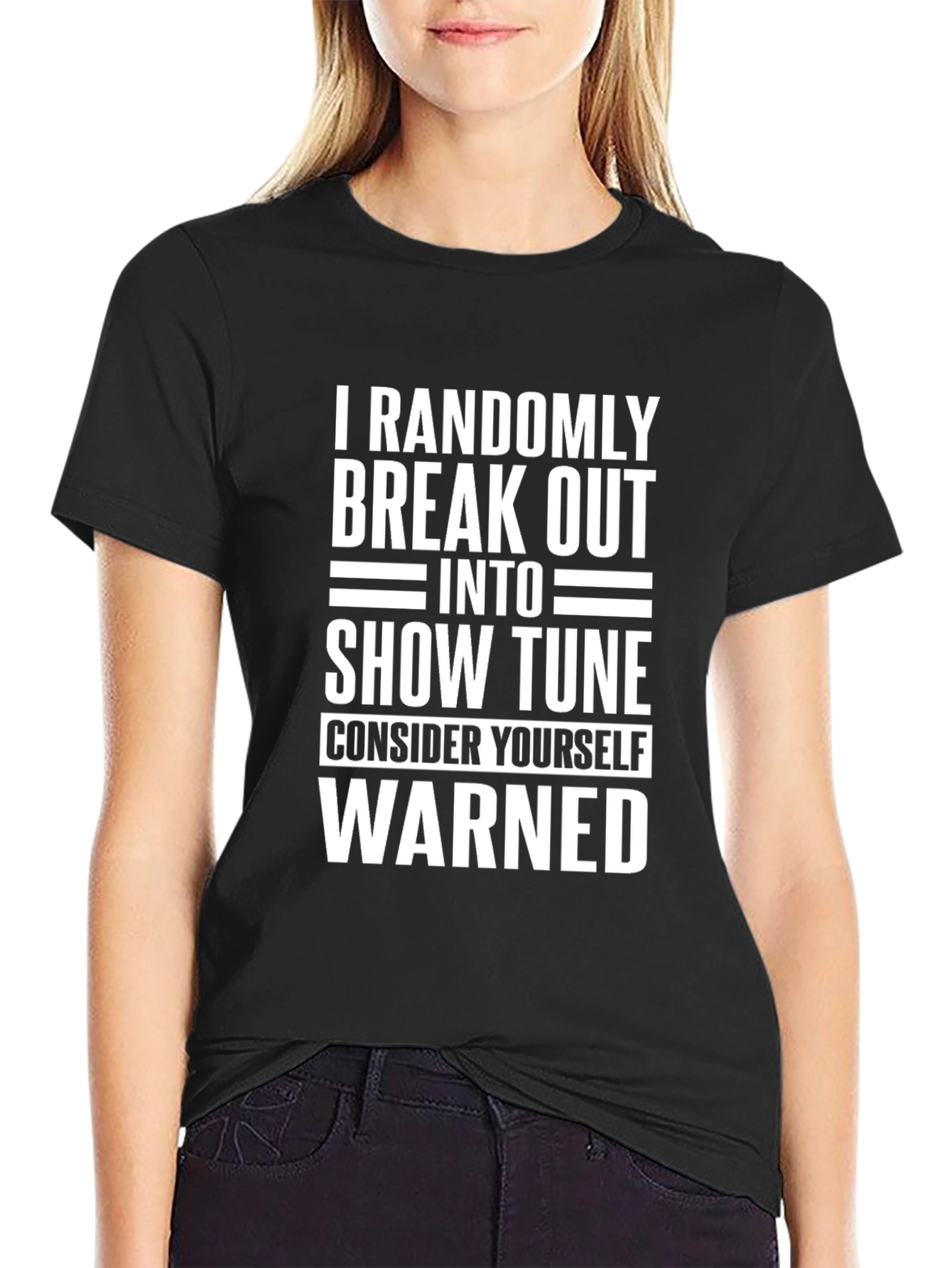 Random Show Tune Black Graphic Tee