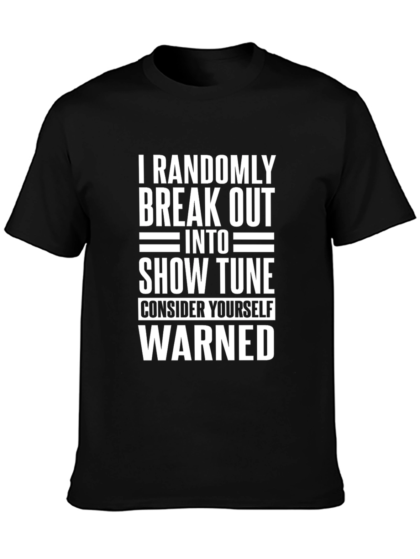 Random Show Tune Black Graphic Tee