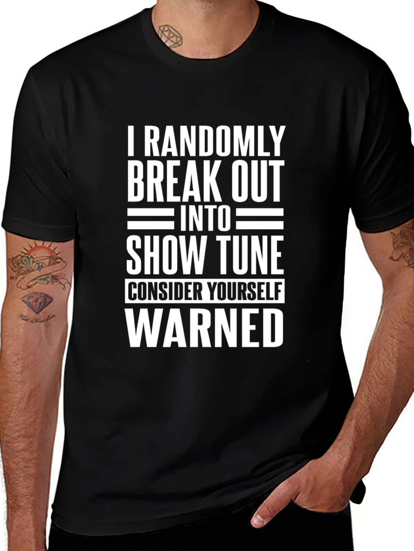 Random Show Tune Black Graphic Tee