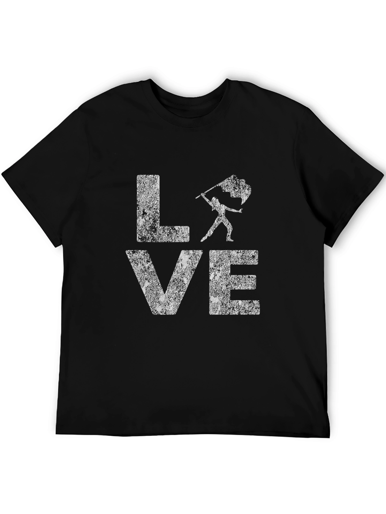 LOVE Flag Team T-Shirt Black Cotton