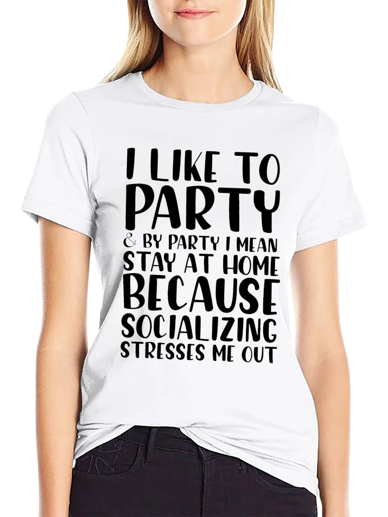 Introvert Party T-Shirt - Socializing Stresses Me Out